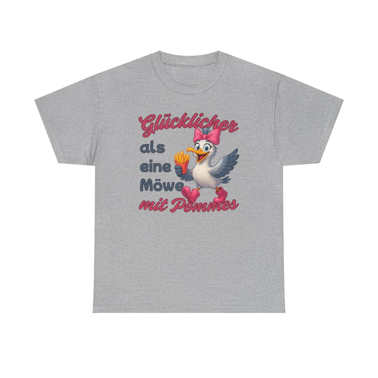 Partnerlook T-Shirt "Pommesdiebin - Möwe mit Schleife" S-5XL
