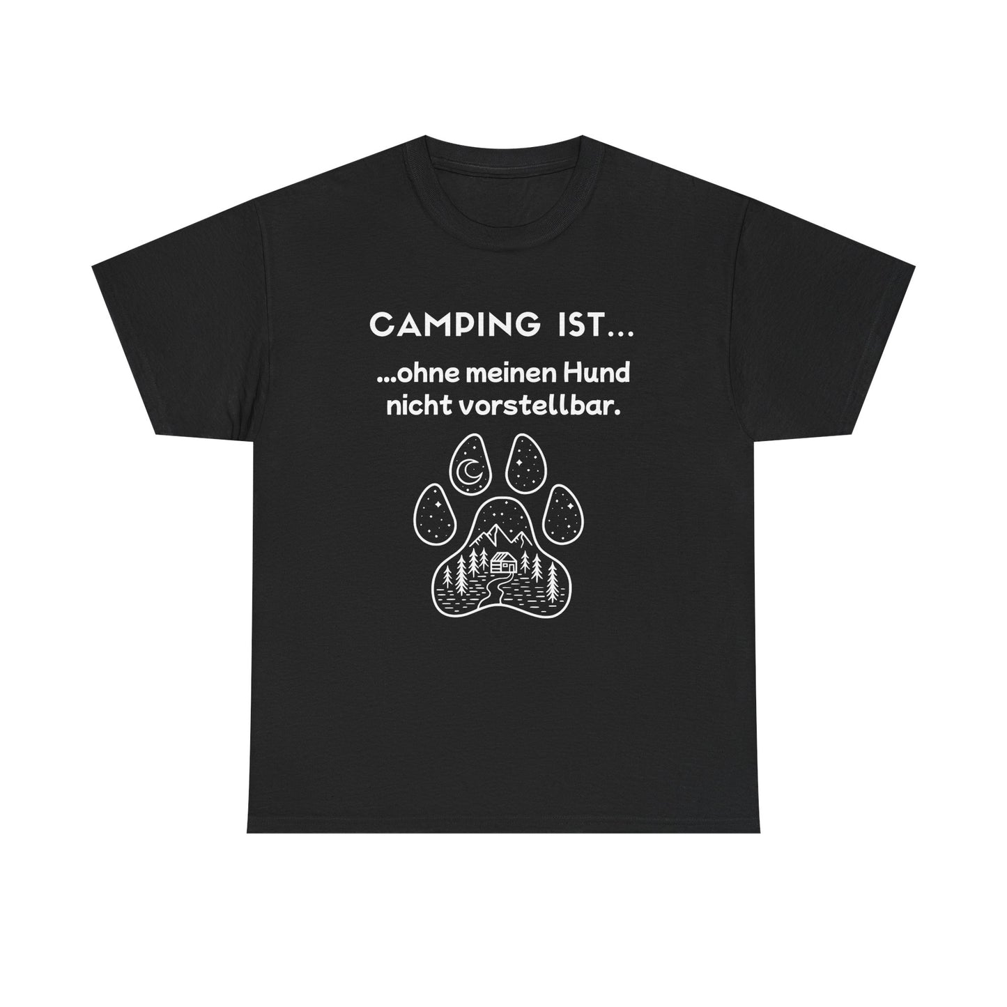 T-Shirt "Camping ist... - Hundepfote" S-5XL