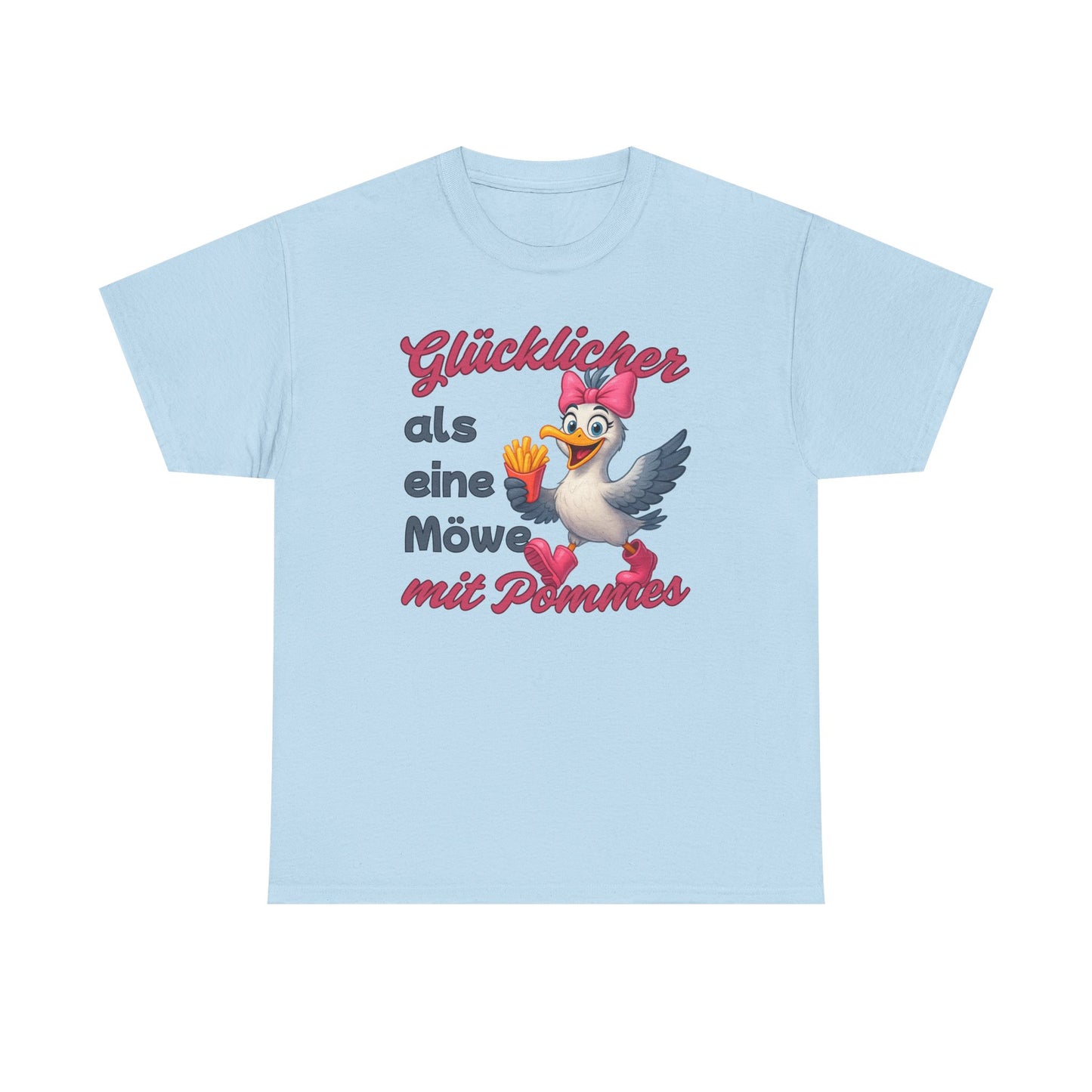Partnerlook T-Shirt "Pommesdiebin - Möwe mit Schleife" S-5XL