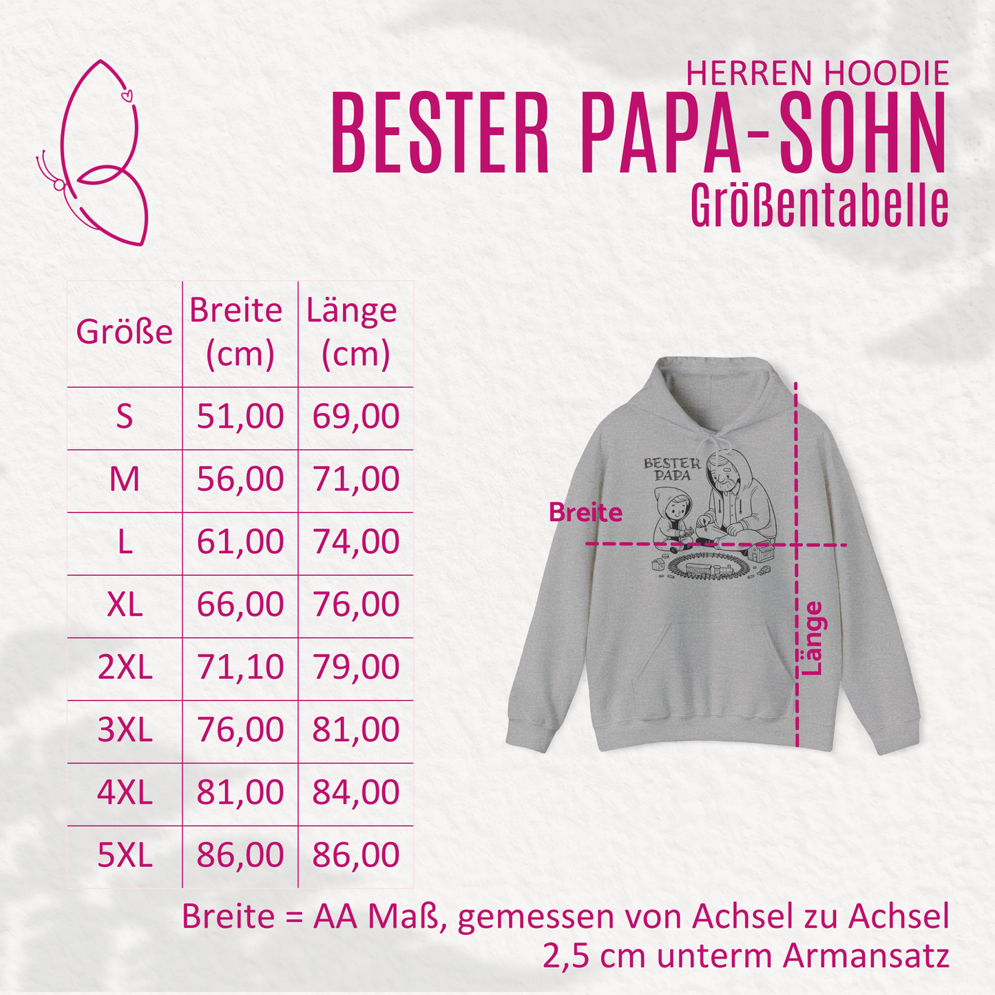 Hoodie "Bester Papa - Sohn" S-5XL für Jungs-Papa zum Vatertag