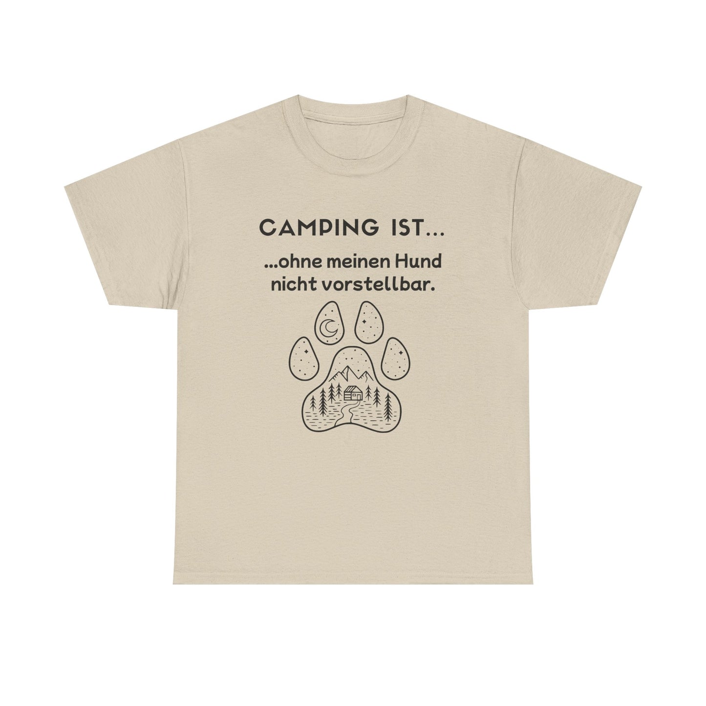 T-Shirt "Camping ist... - Hundepfote" S-5XL
