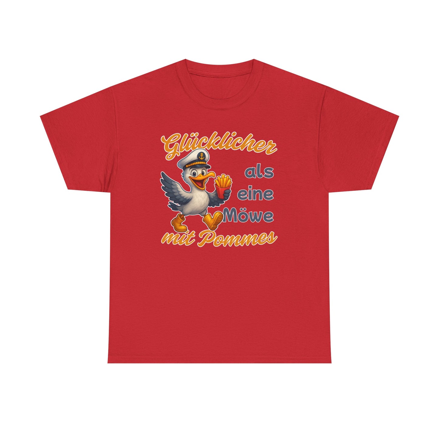 Partnerlook T-Shirt "Pommesdieb Möwe Kapitän" S-5XL
