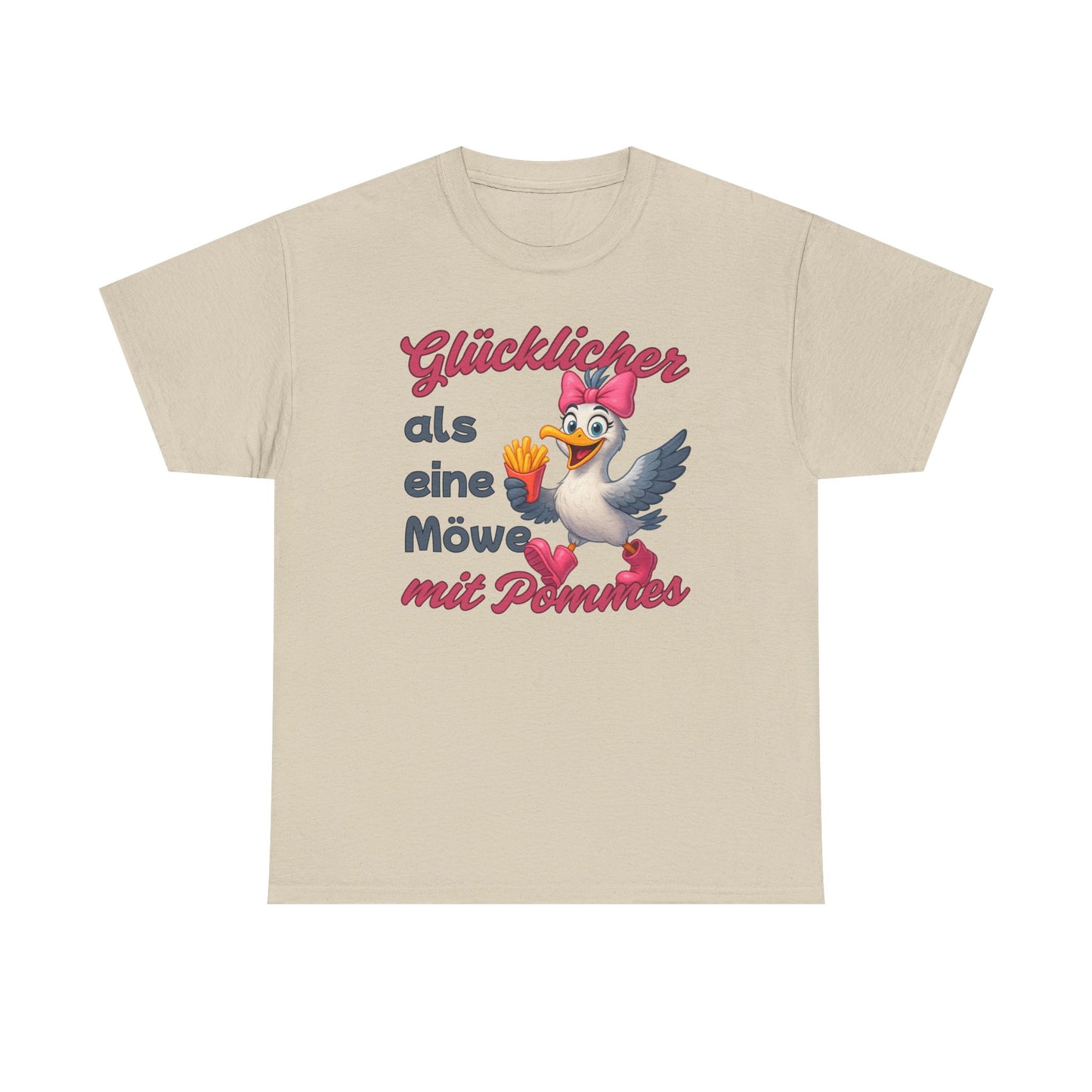 Partnerlook T-Shirt "Pommesdiebin - Möwe mit Schleife" S-5XL