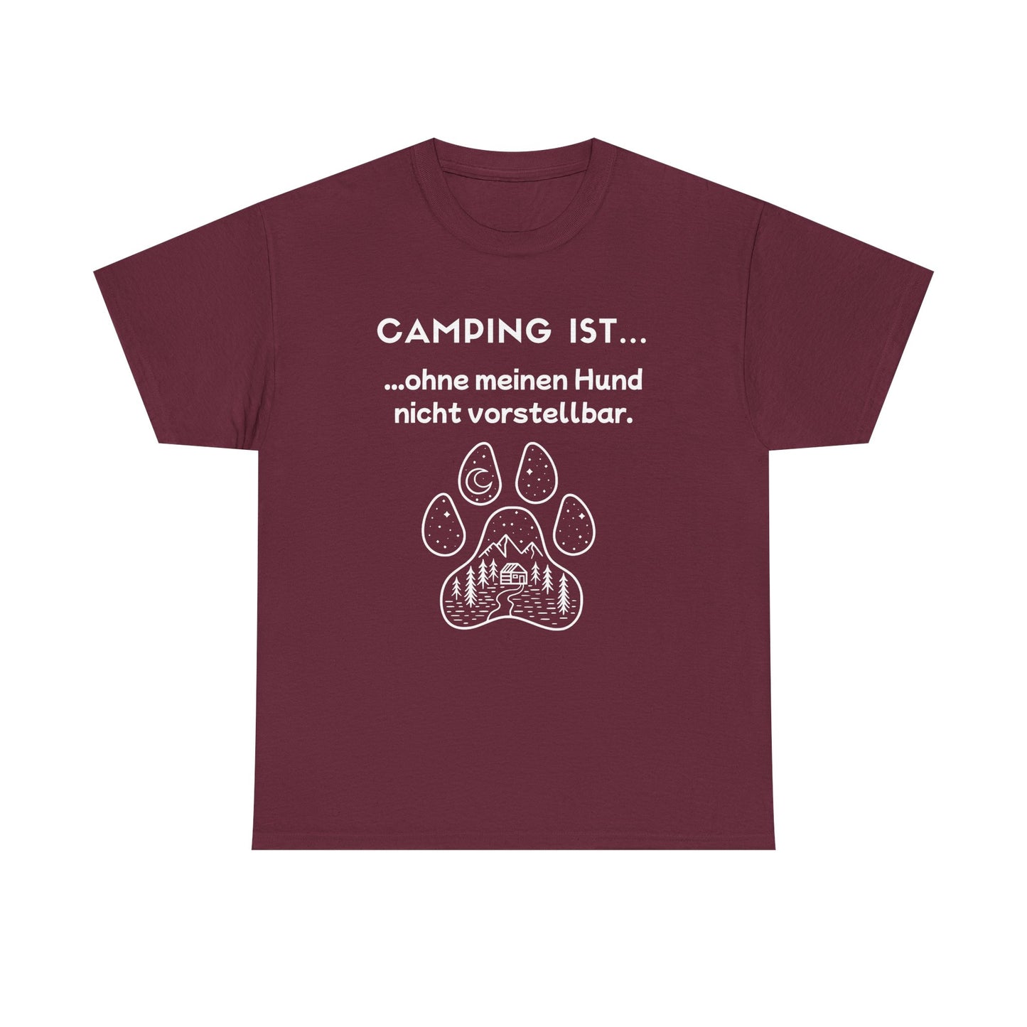 T-Shirt "Camping ist... - Hundepfote" S-5XL