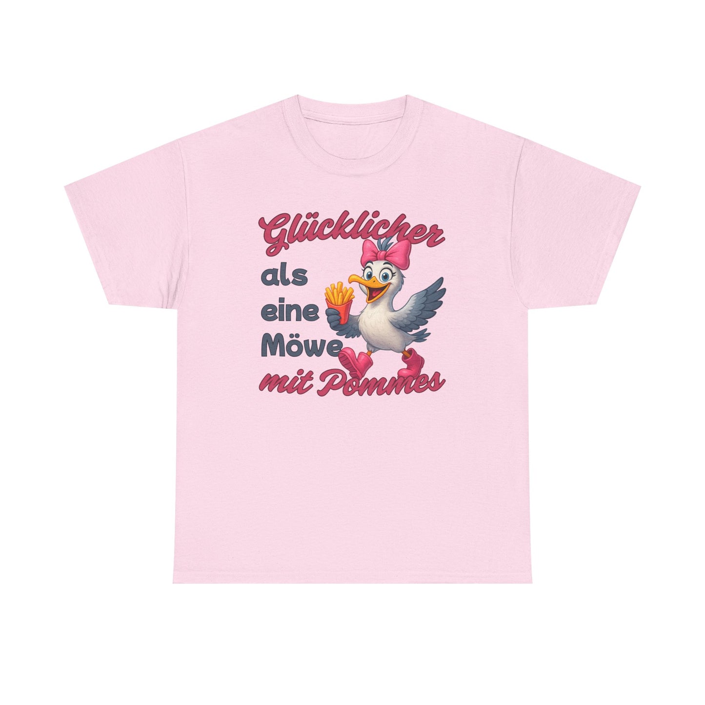 Partnerlook T-Shirt "Pommesdiebin - Möwe mit Schleife" S-5XL