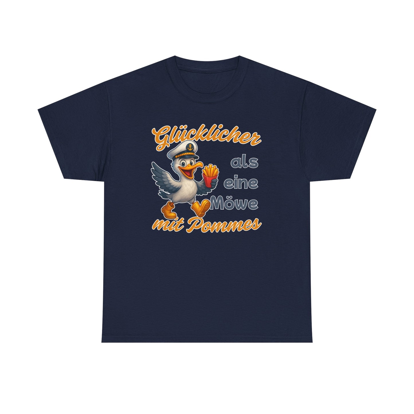 Partnerlook T-Shirt "Pommesdieb Möwe Kapitän" S-5XL