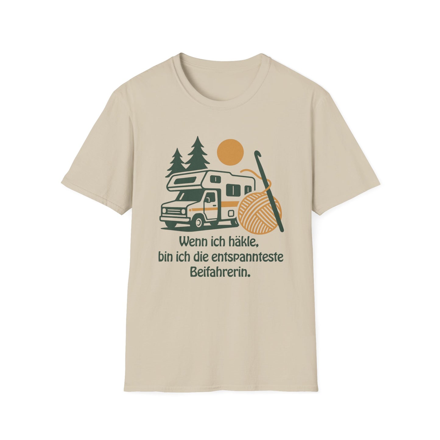 Premium T-Shirt "Wohnmobil & häkeln" S-4XL
