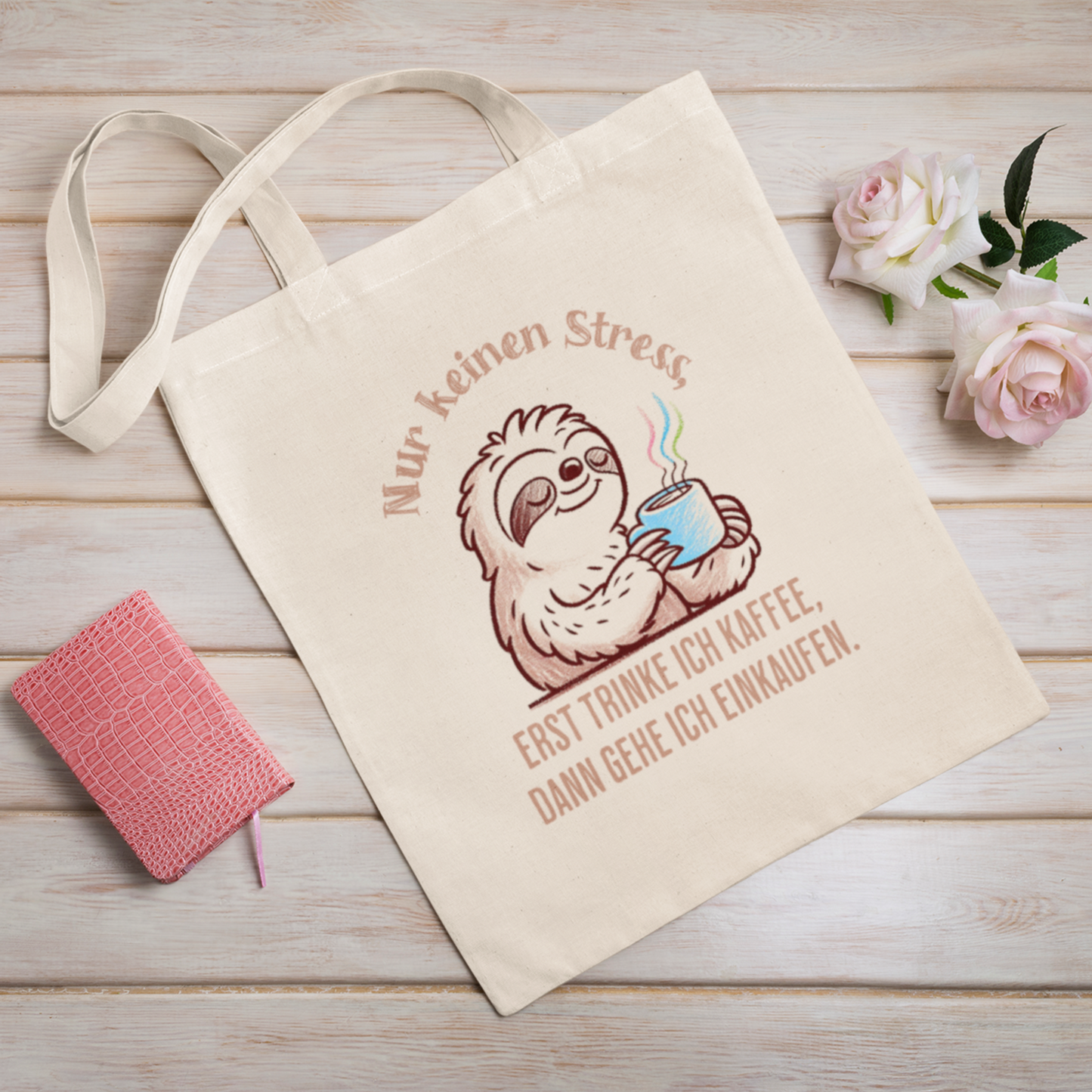 Tragetasche "Faultier" aus 100% Baumwolle