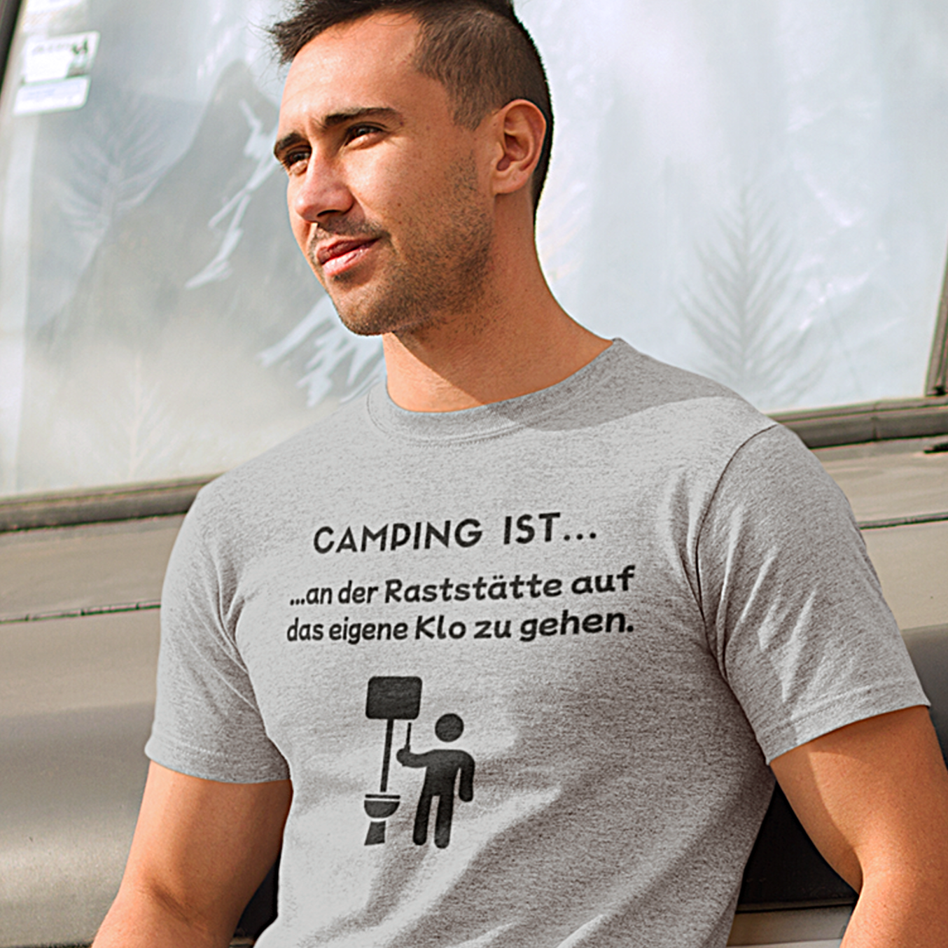 T-Shirt "Camping ist...- Klo" S-5XL