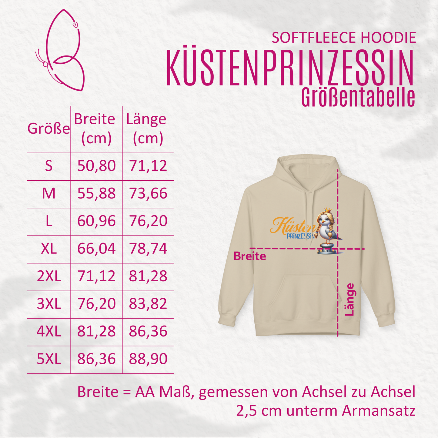 Hoodie "Küstenprinzessin" S-5XL Premiumsoft-Qualität