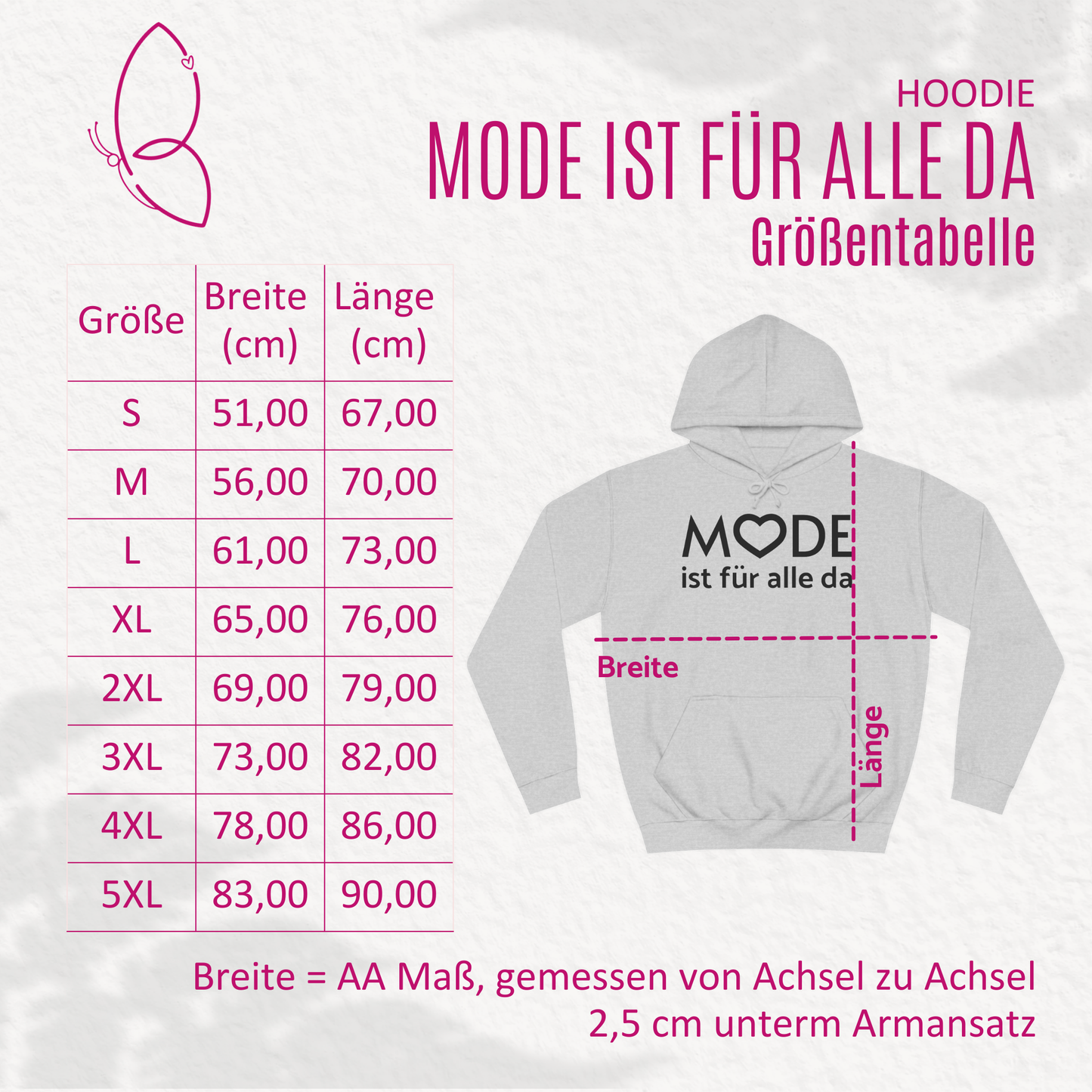Hoodie "Mode ist für alle da" XS-5XL