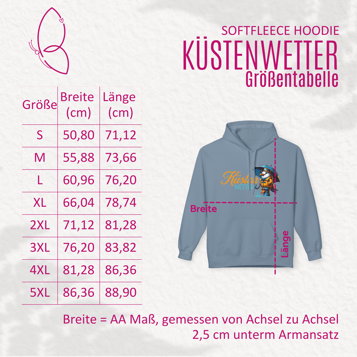 Hoodie "Küstenwetter" S-5XL Premiumsoft-Qualität