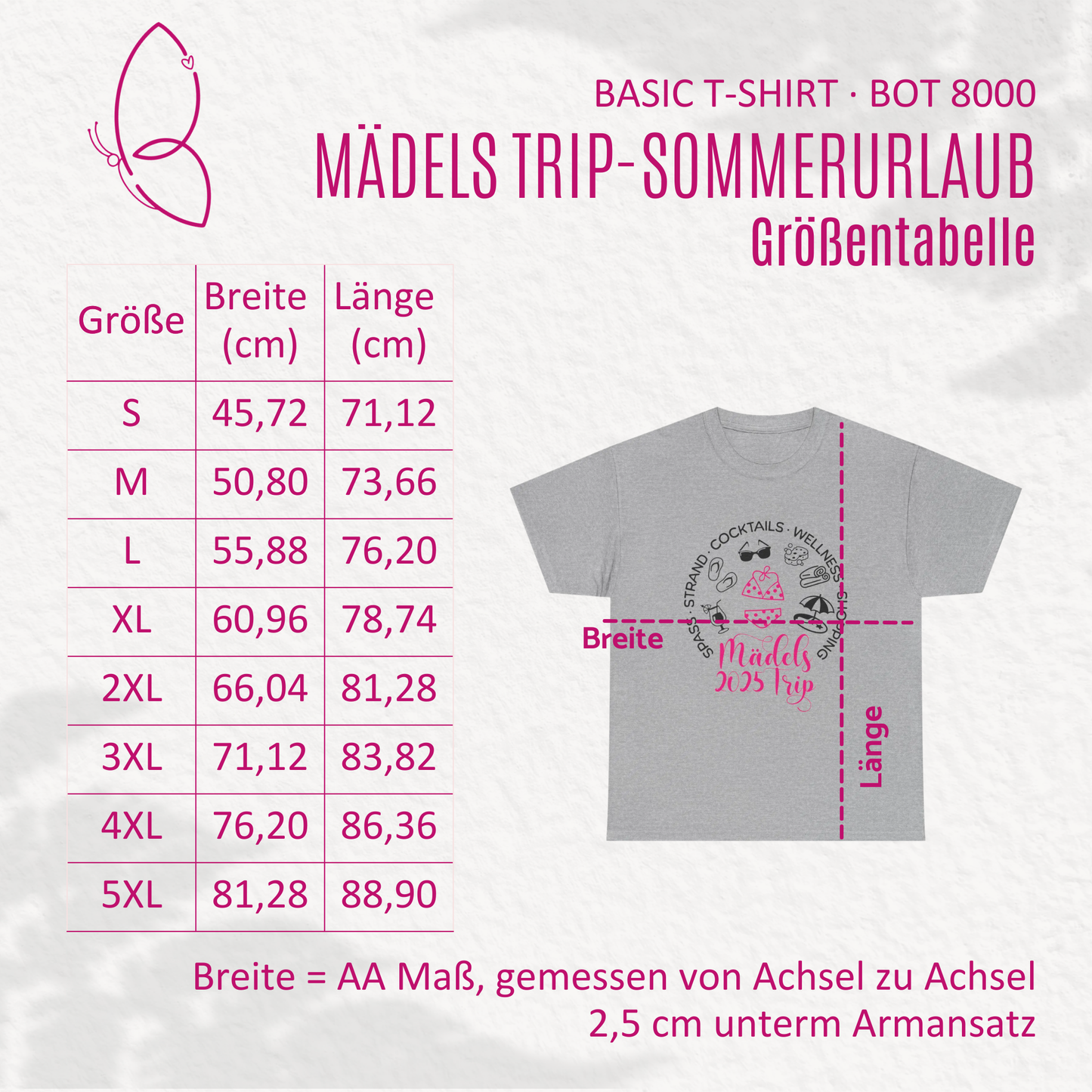 T-Shirt "Mädels Trip 2025-Sommerurlaub" S-5XL