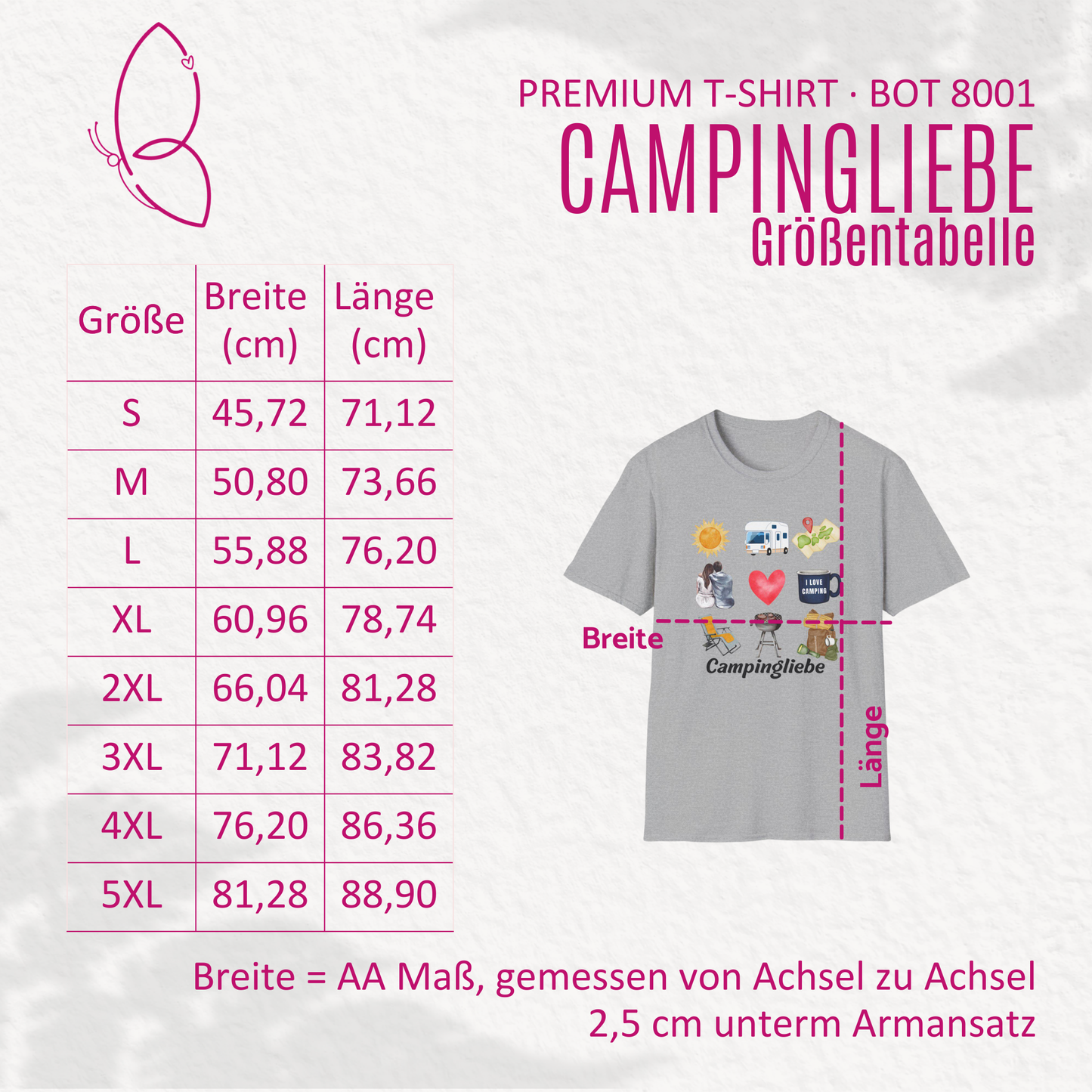 Premium T-Shirt "Campingliebe" bis 5XL