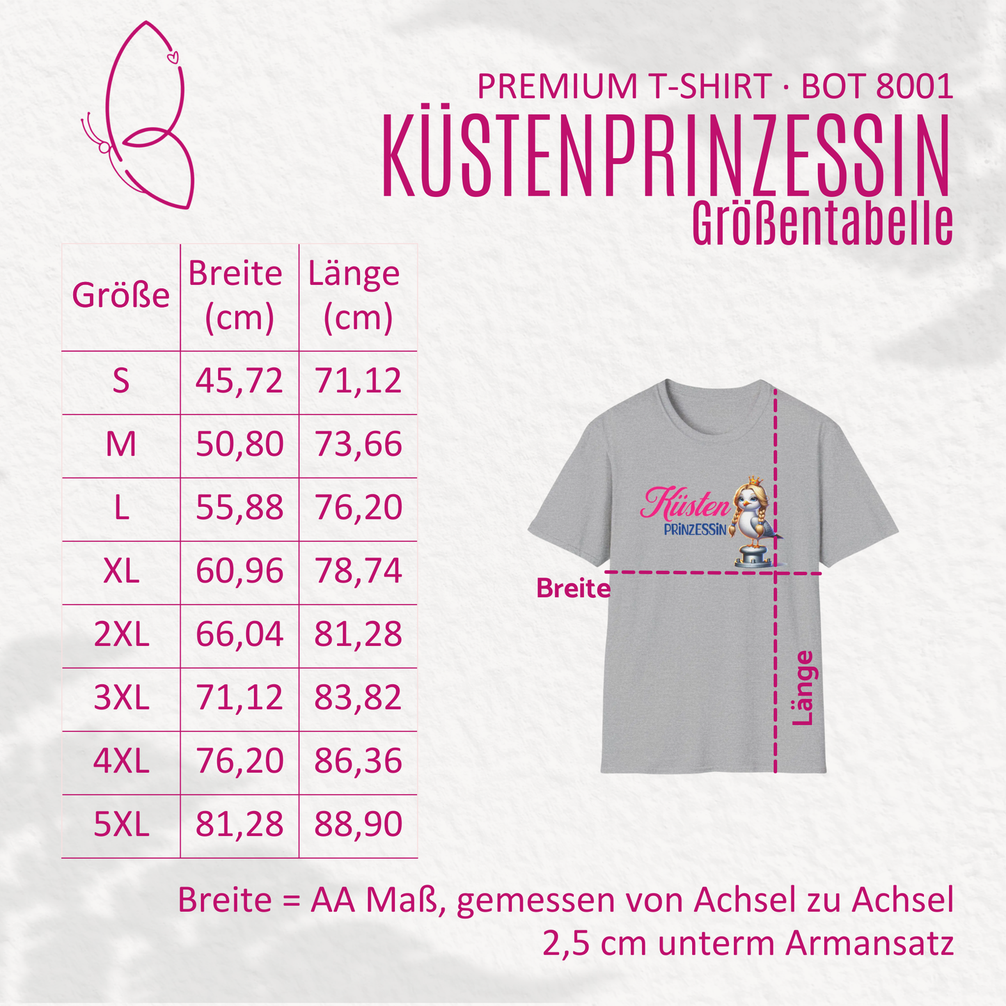 Premium T-Shirt "Küsten Prinzessin" S-5XL