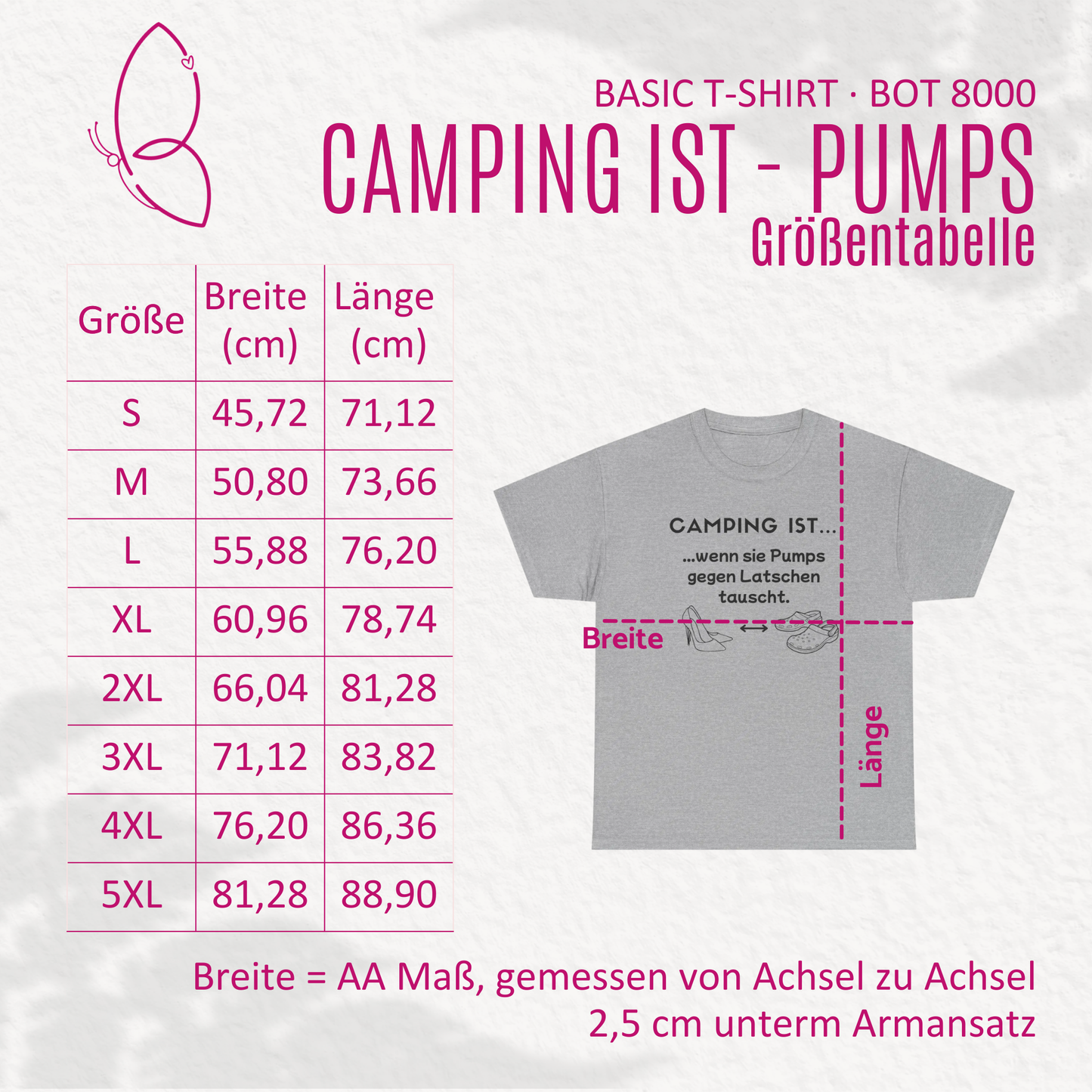 T-Shirt "Camping ist..."- Pumps S-5XL