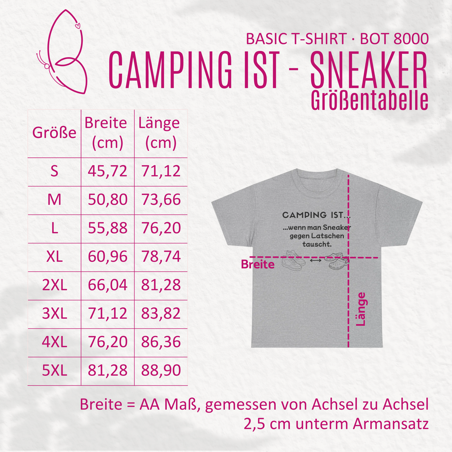 T-Shirt "Camping ist..."- Sneaker S-5XL