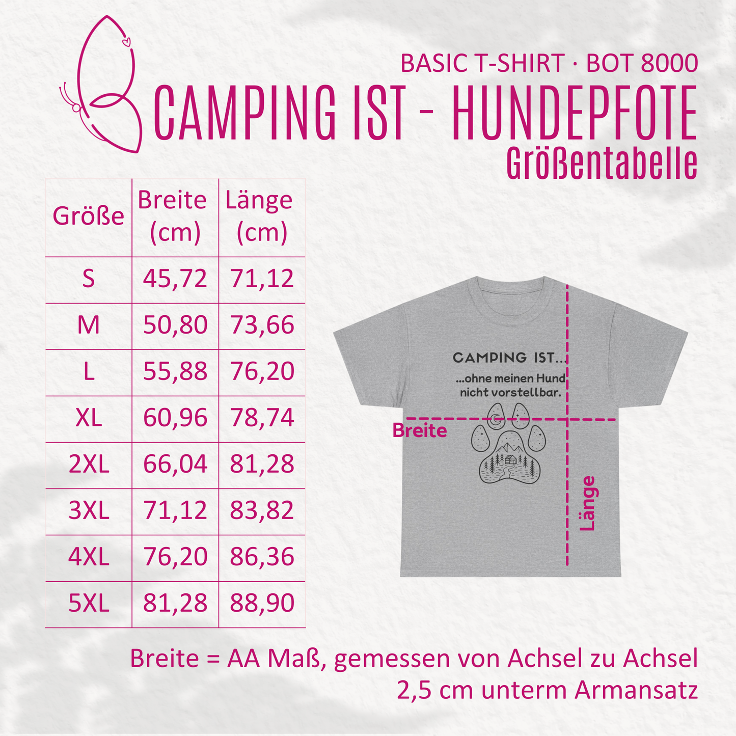 T-Shirt "Camping ist... - Hundepfote" S-5XL