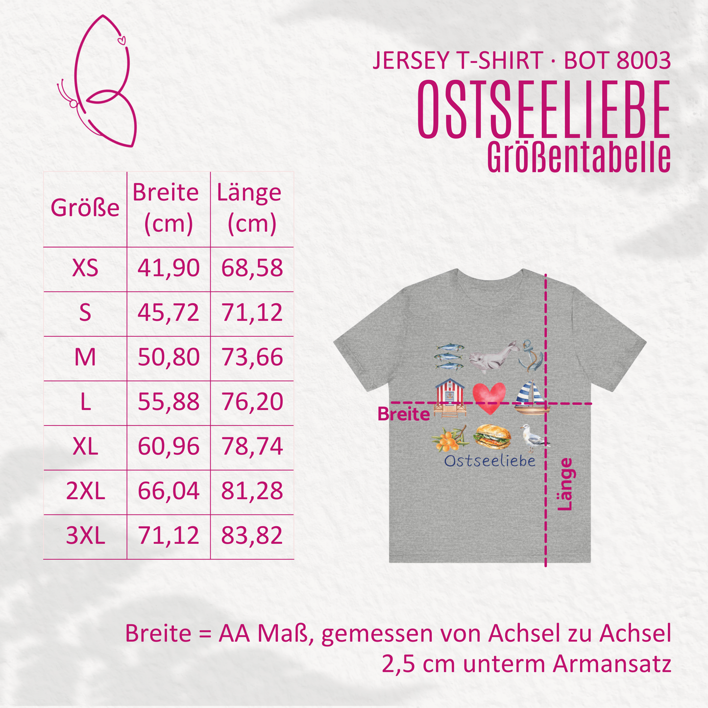 Jersey T-Shirt "Ostseeliebe" S-2XL