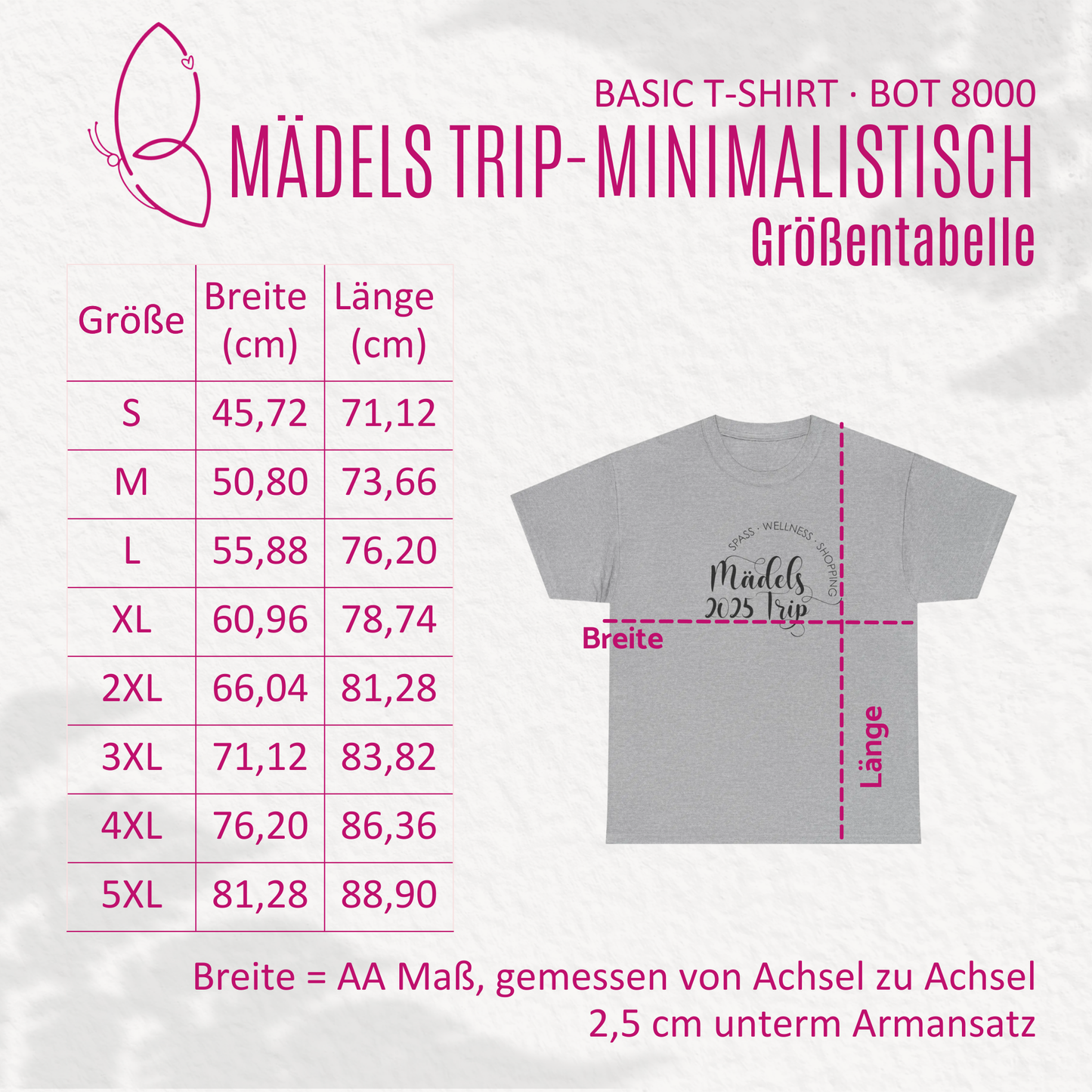 T-Shirt "Mädels Trip 2025-minimalistisch"