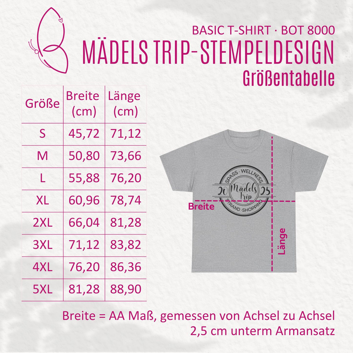 T-Shirt "Mädels Trip 2025 - Stempeldesign" S-5XL