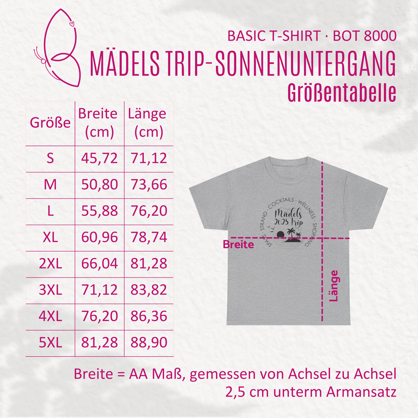 T-Shirt "Mädels Trip 2025-Sonnenuntergang" S-5XL