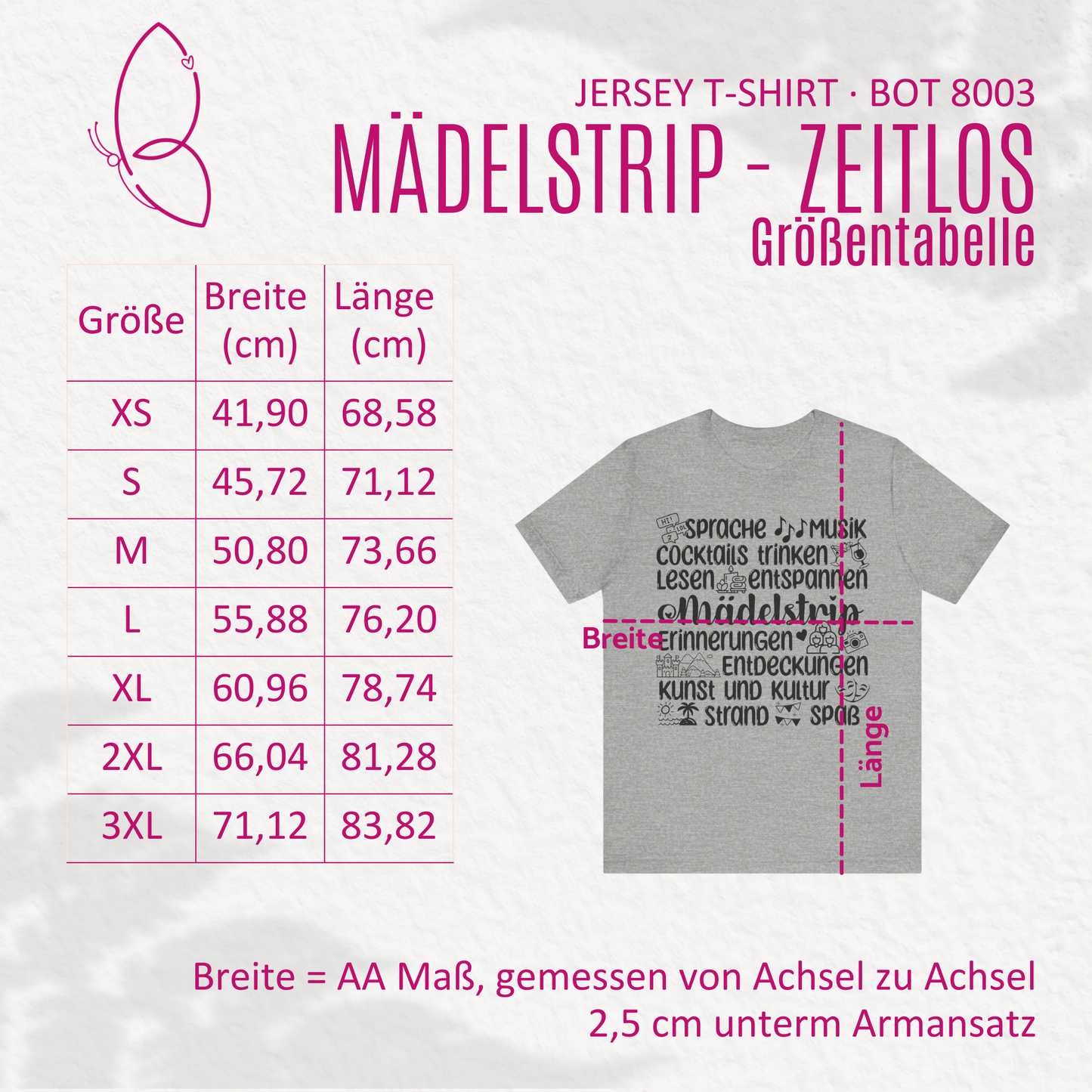 Jersey T-Shirt "Mädelstrip-zeitlos" XS-3XL