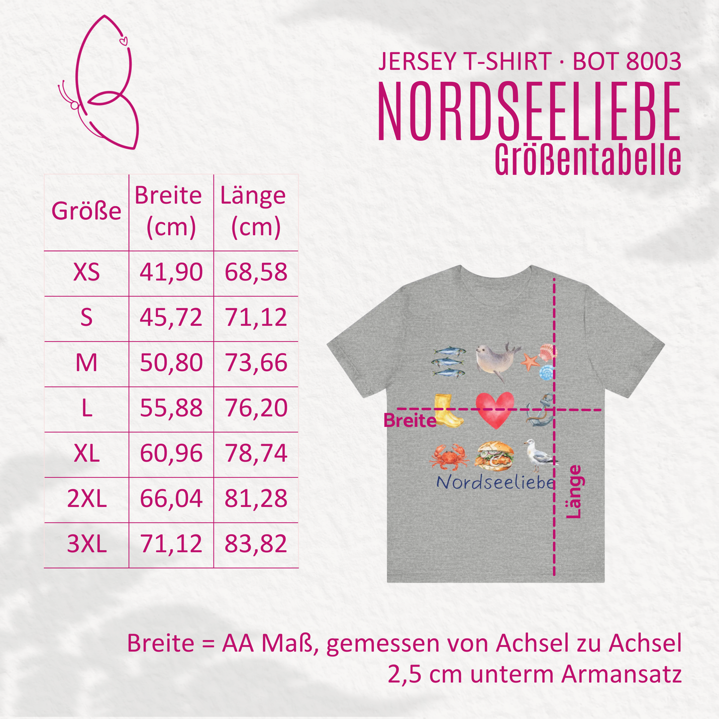 Jersey T-Shirt "Nordseeliebe" XS-2XL