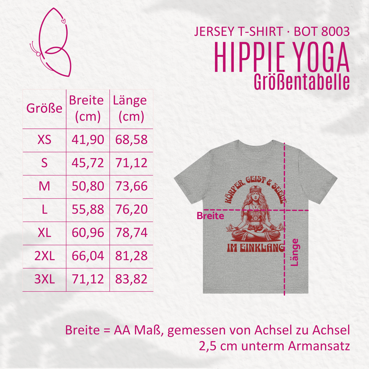 Jersey T-Shirt "Hippie Yoga" XS-2XL