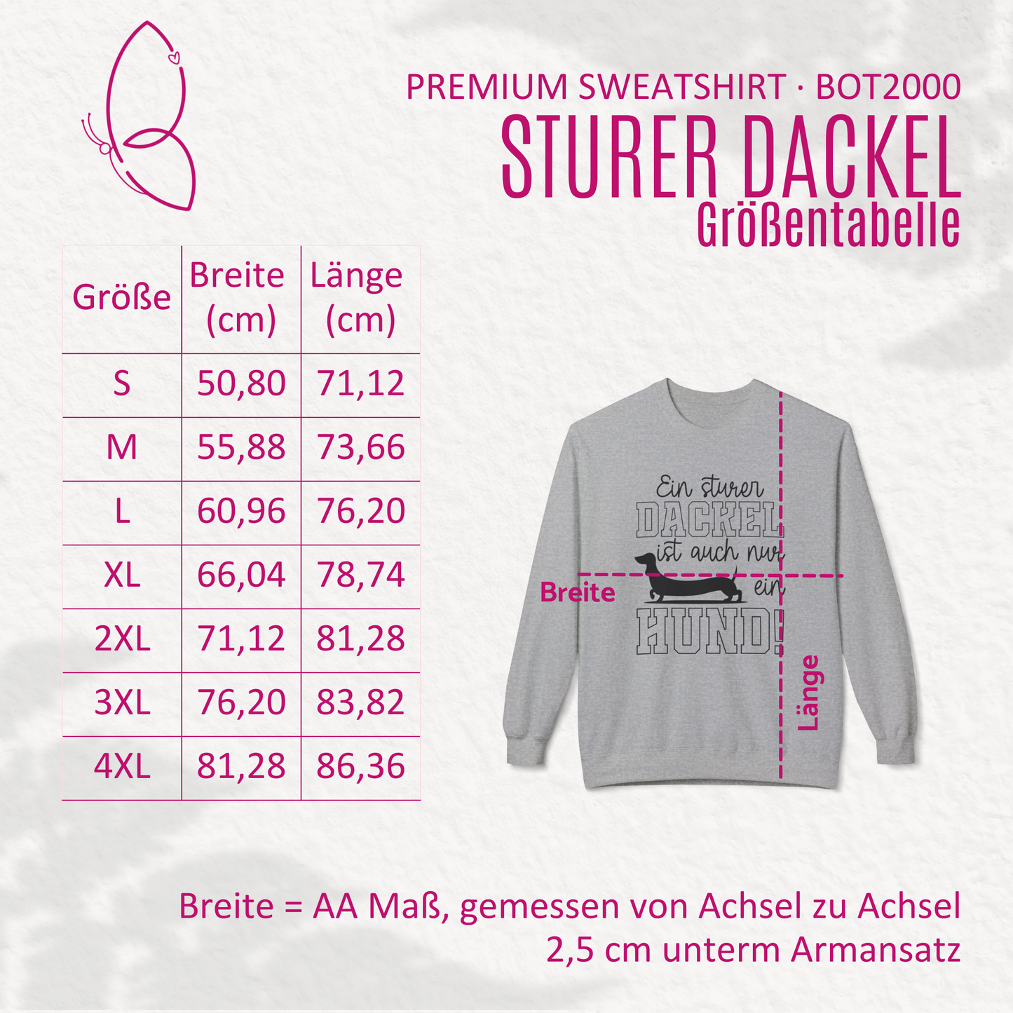 Hundehalter Premium Sweatshirt "Sturer Dackel" S-4XL