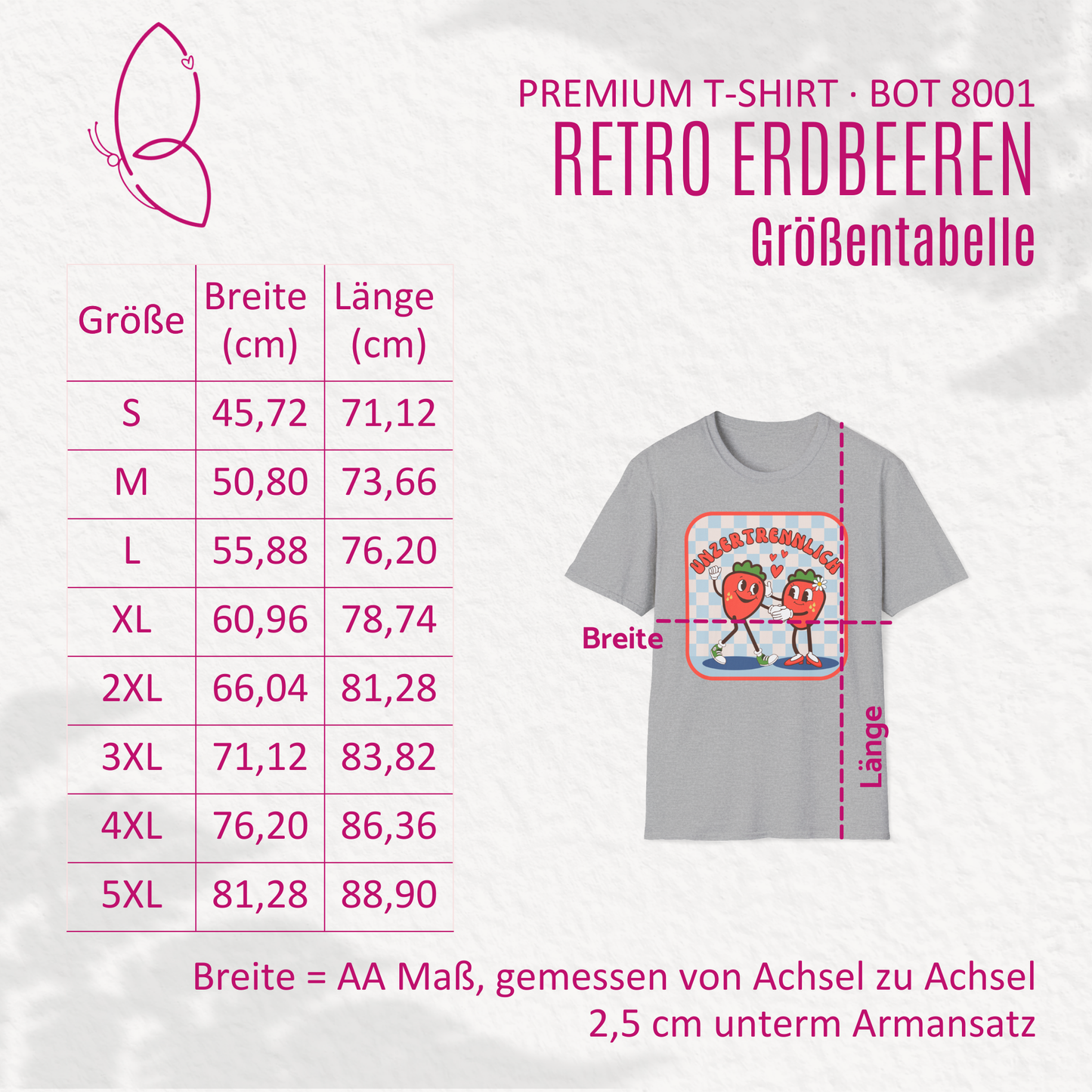 Premium T-Shirt "Retro Erdbeeren" S-4XL
