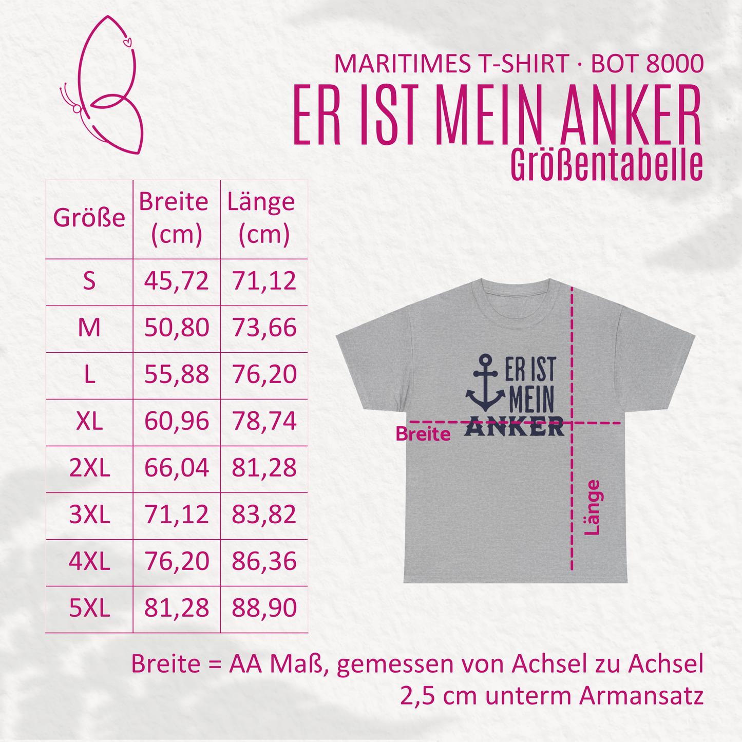 Partnerlook T-Shirt "Er ist mein Anker" S-5XL maritimes Design