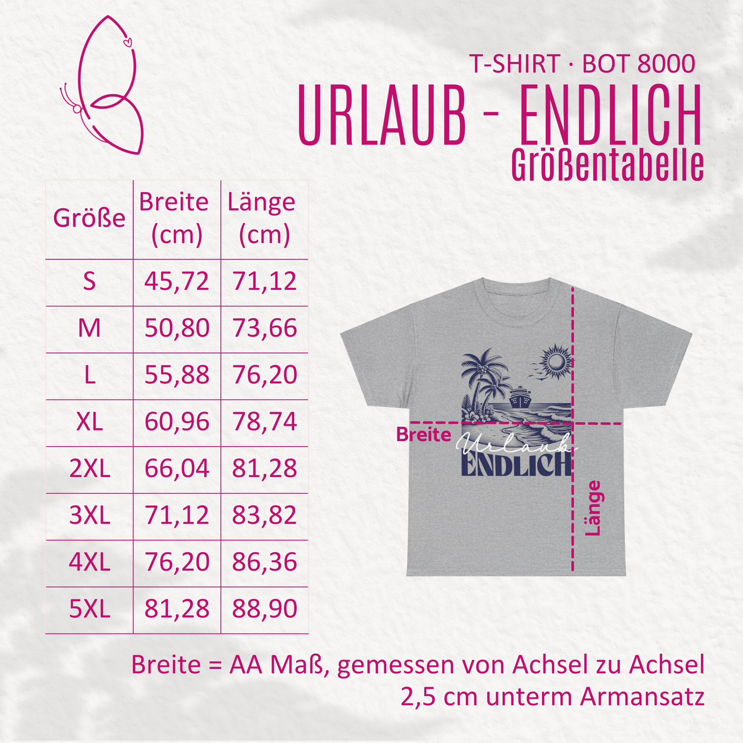 T-Shirt "Urlaub endlich" S-5XL