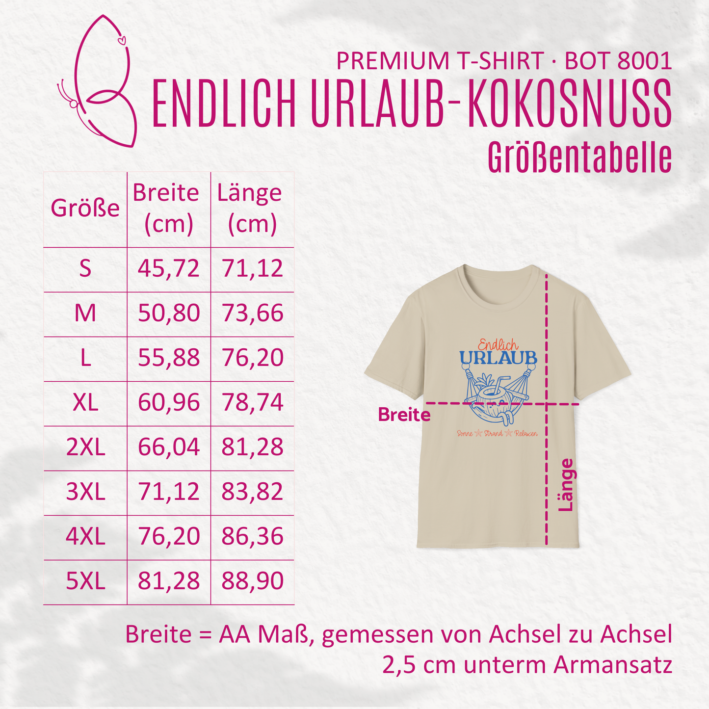 Premium T-Shirt "Endlich Urlaub-Kokosnuss" S-5XL