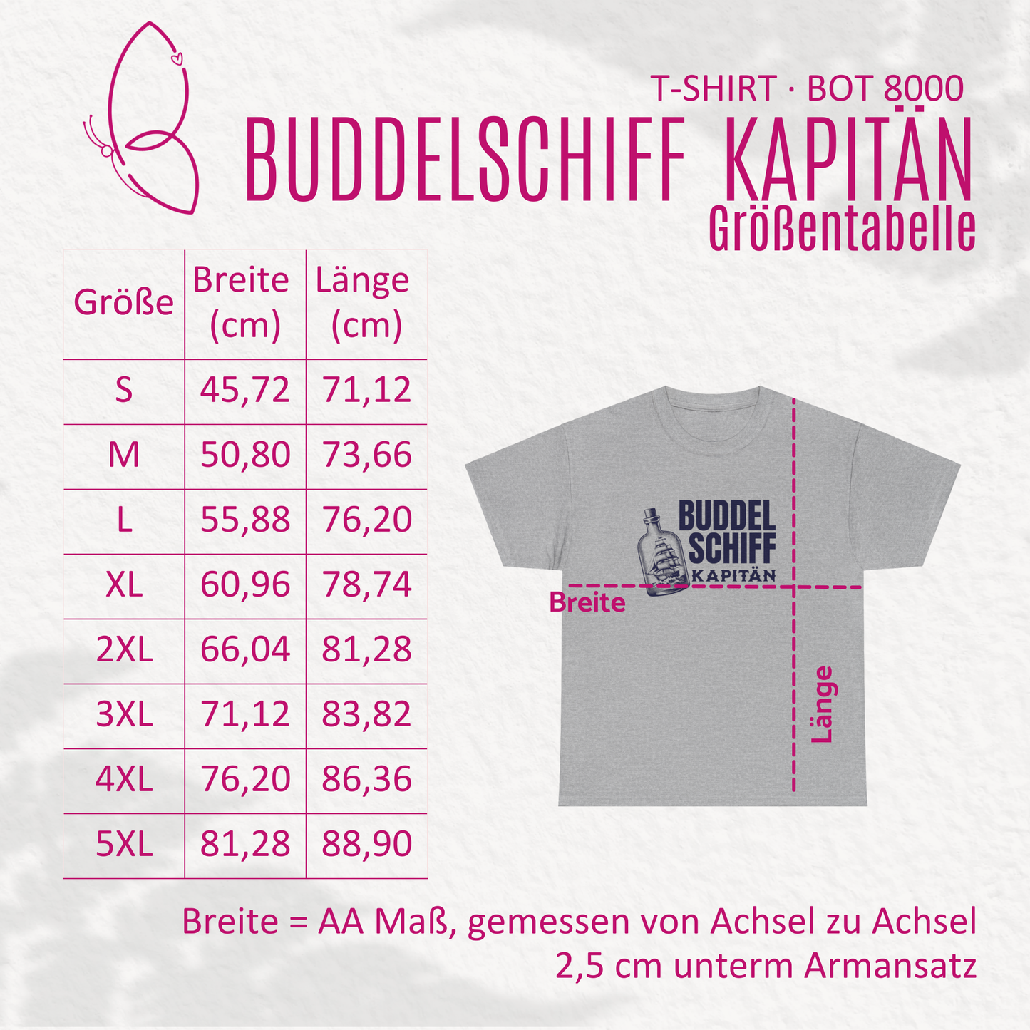 Maritimes T-Shirt "Buddelschiff Kapitän" S-5XL