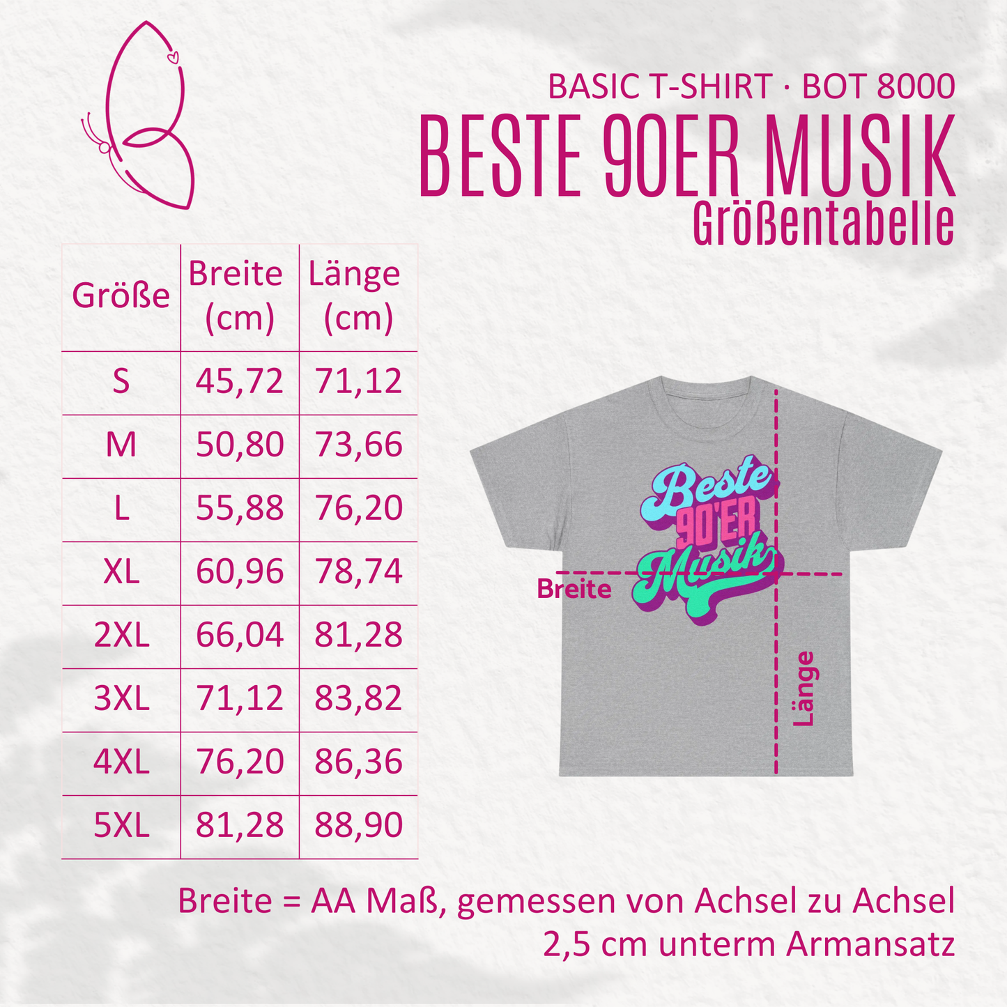 T-Shirt "Beste 90er Musik" S-5XL Retro Look