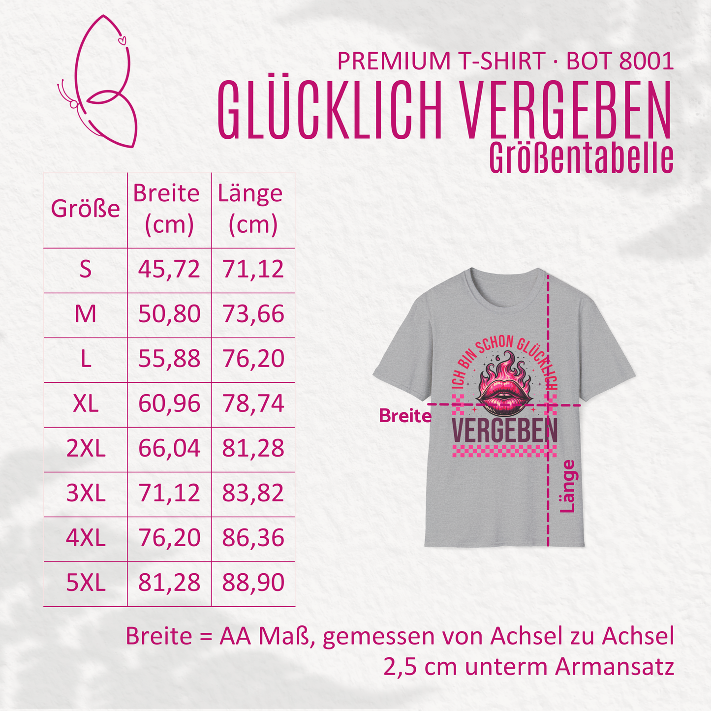 Premium T-Shirt "Glücklich vergeben" S-5XL