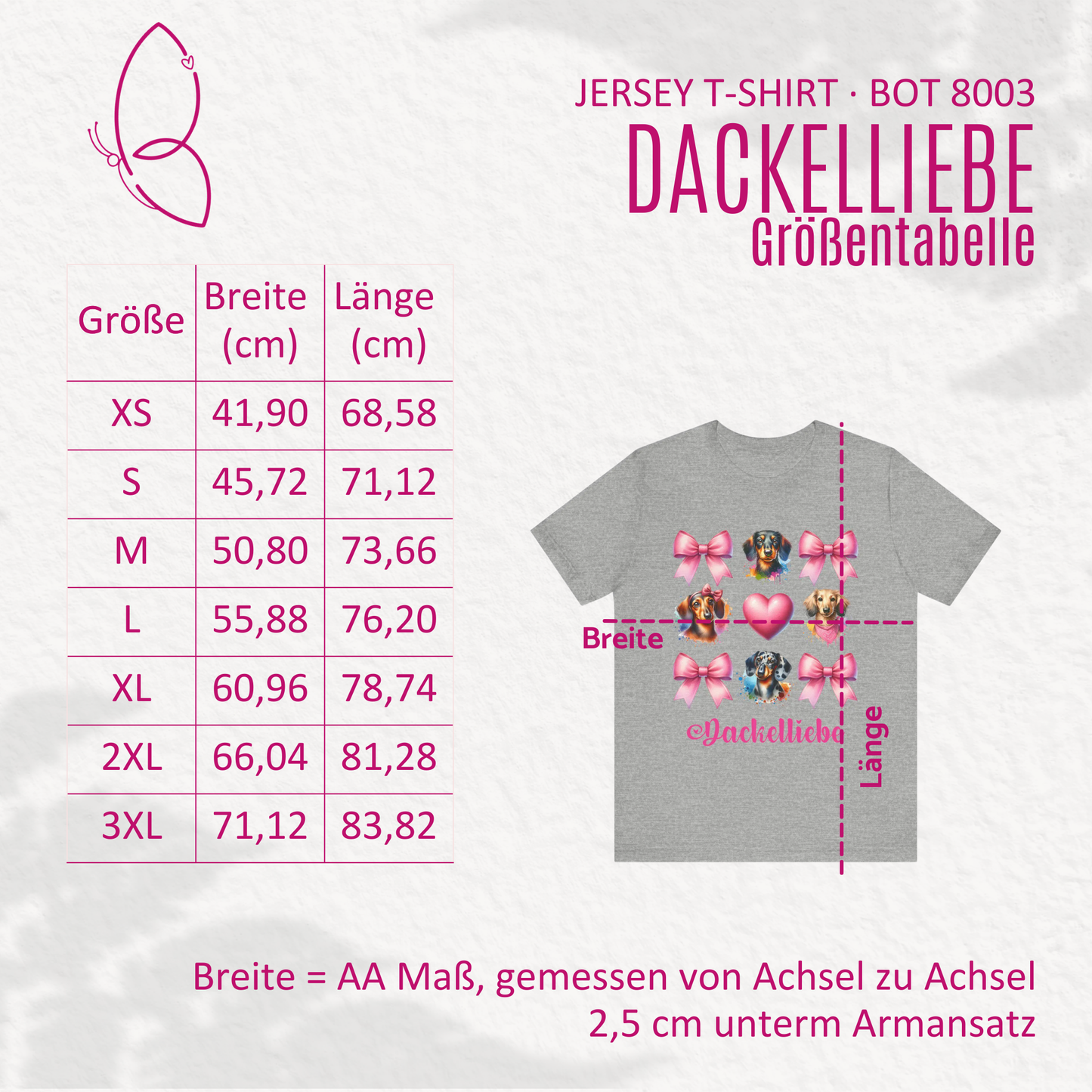 Jersey T-Shirt "Dackelliebe" S-2XL