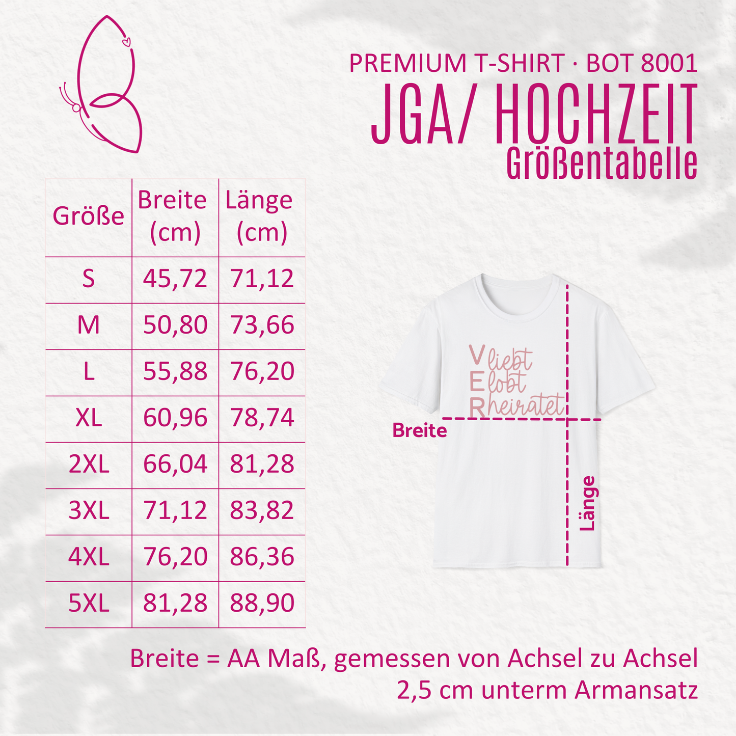 JGA/ Hochzeit T-Shirt "Verliebt, verlobt, verheiratet" S-5XL