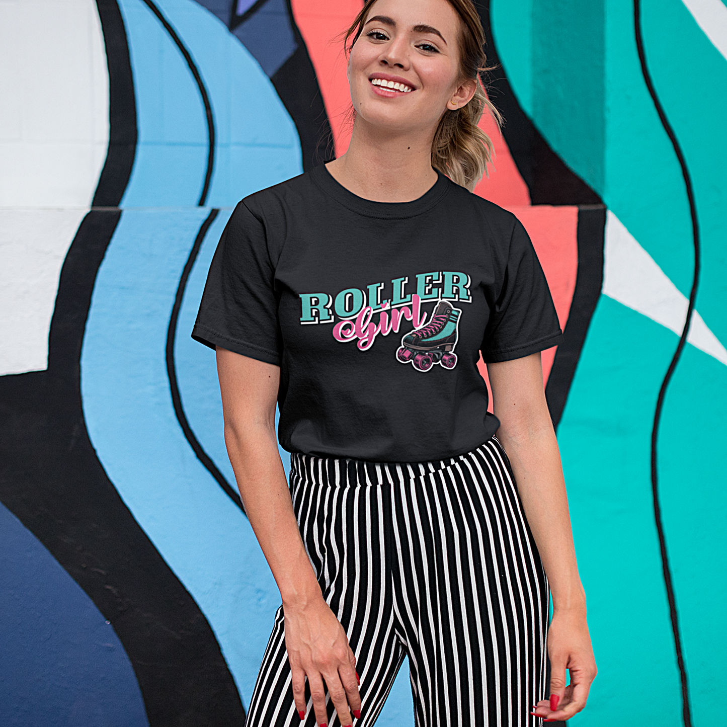 Rollschuh/Skate Premium T-Shirt "Roller Girl" S-5XL
