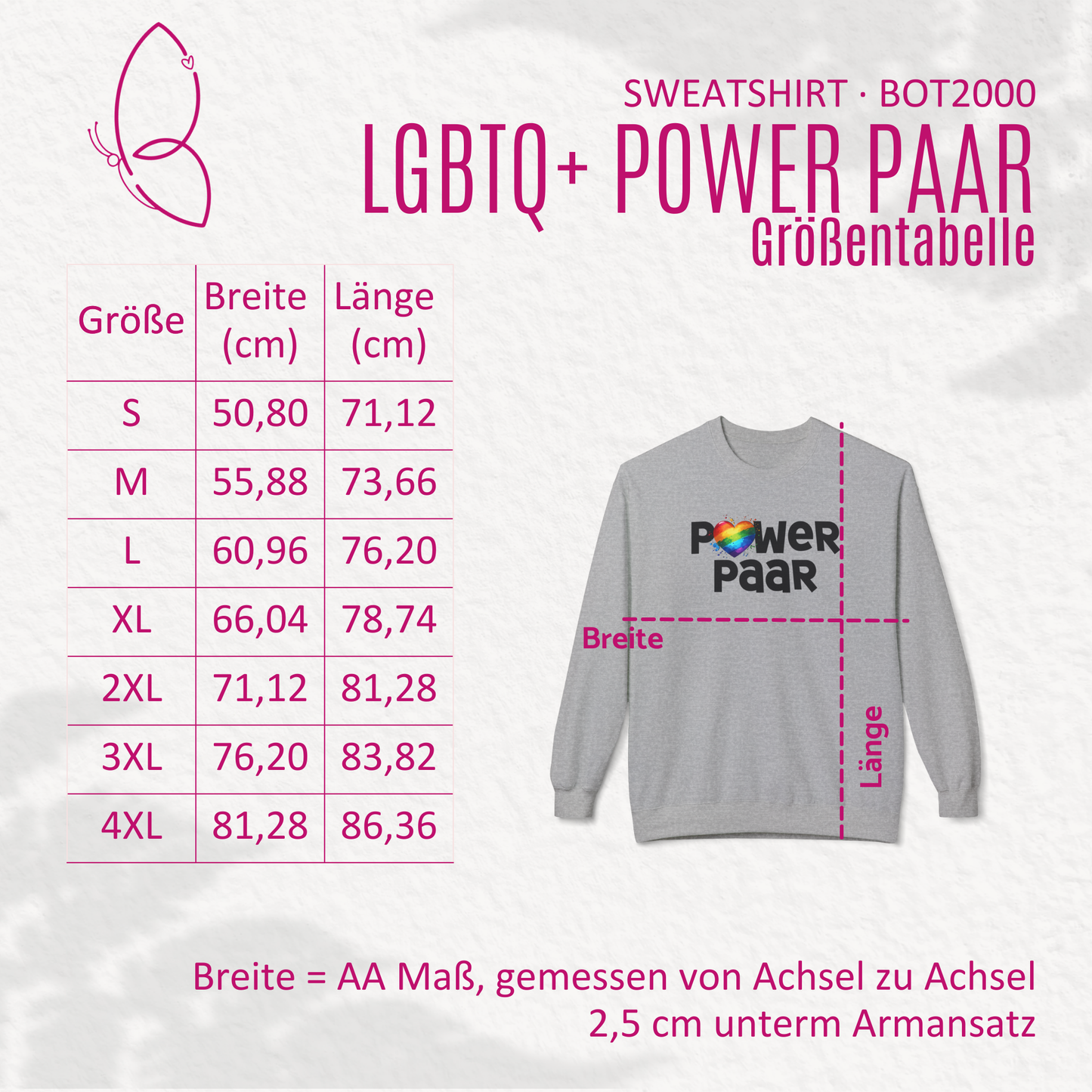 LGBTQ+ Sweatshirt "Power Paar" S-4XL Partnerlook für queere Paare