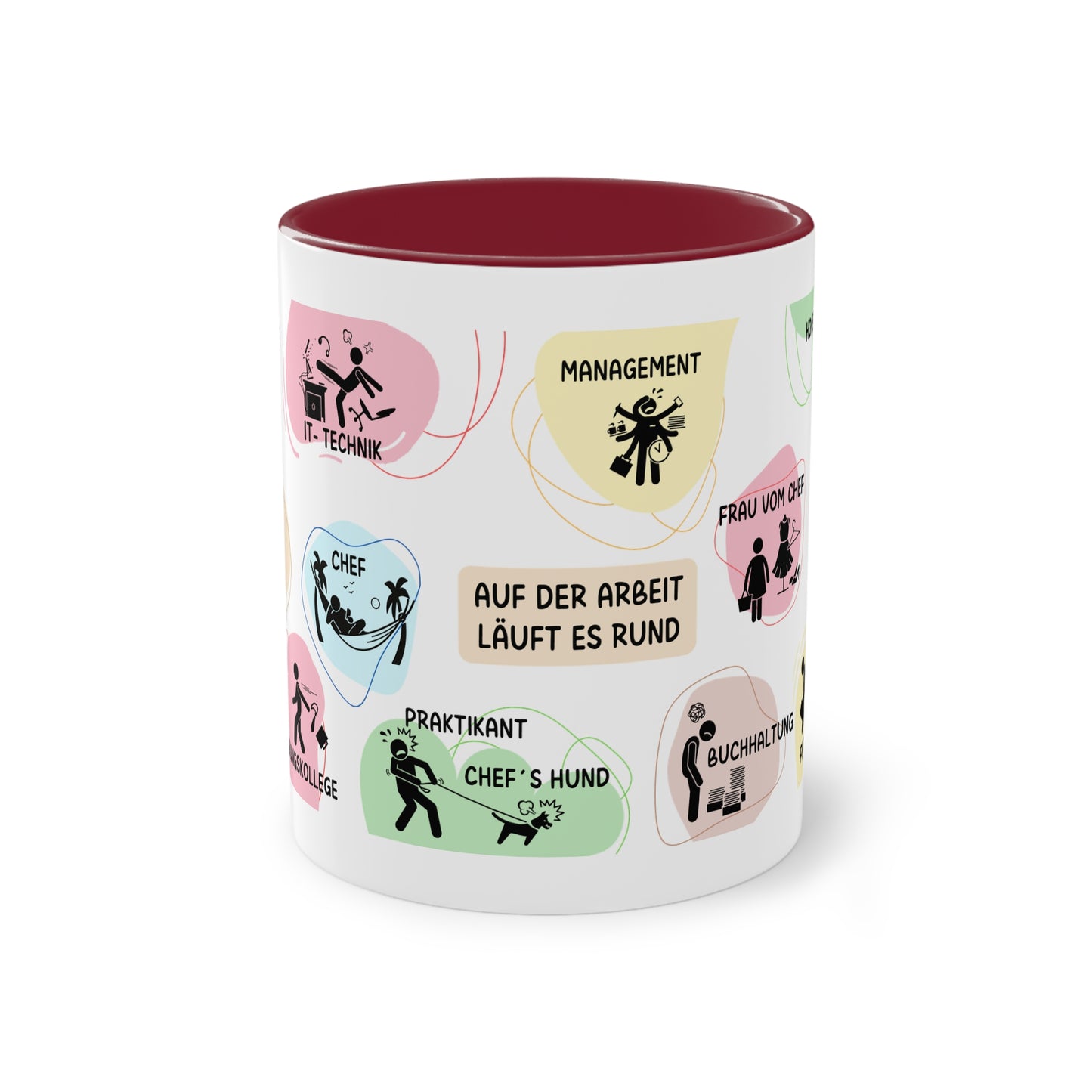 Tasse "Auf der Arbeit läuft es rund"