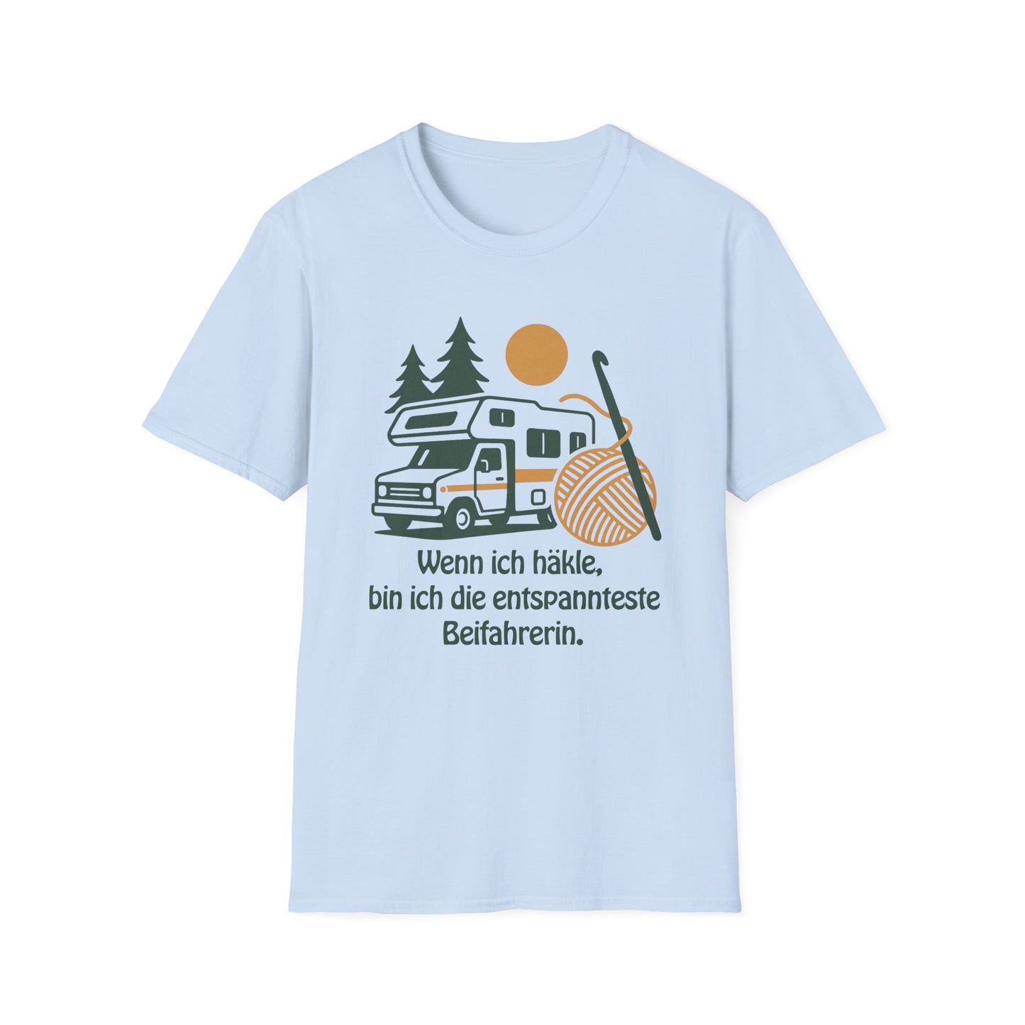 Premium T-Shirt "Wohnmobil & häkeln" S-4XL