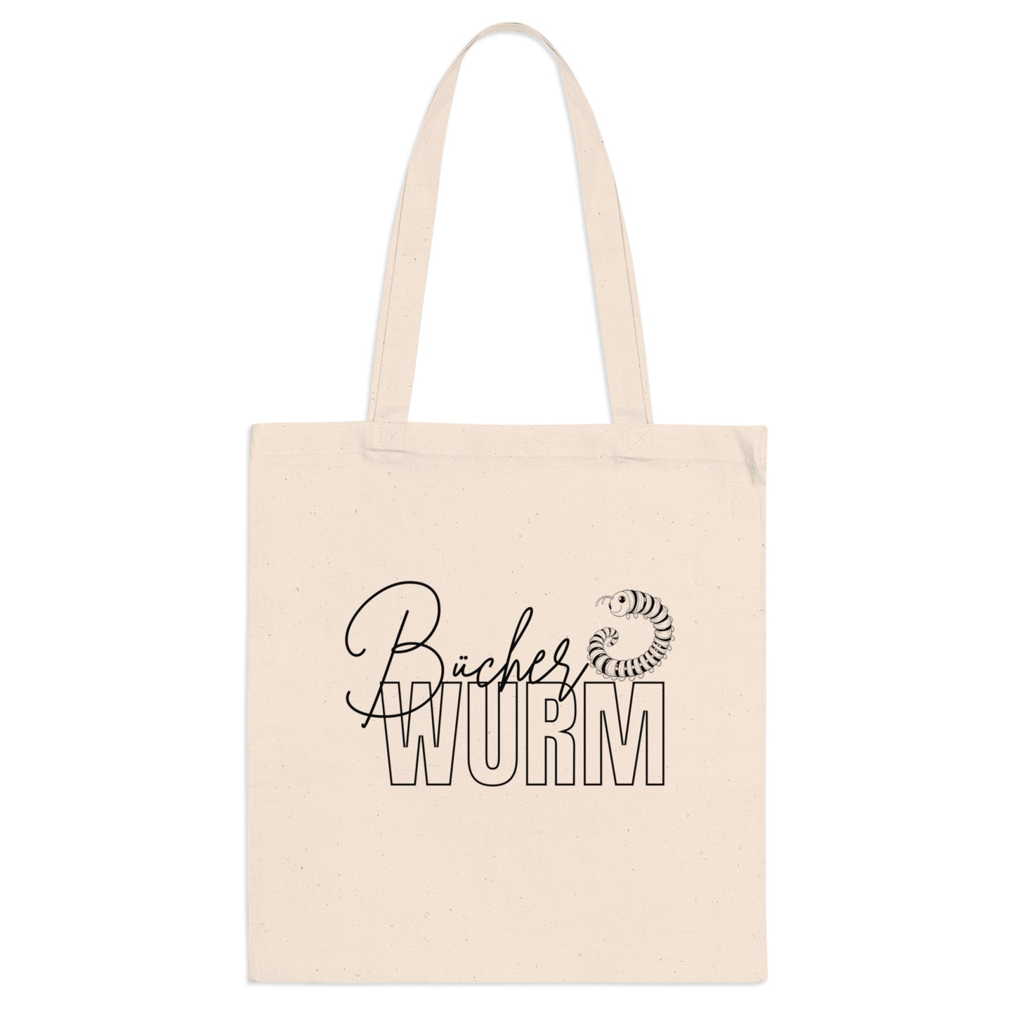 Tragetasche "Bücherwurm" aus 100% Baumwolle
