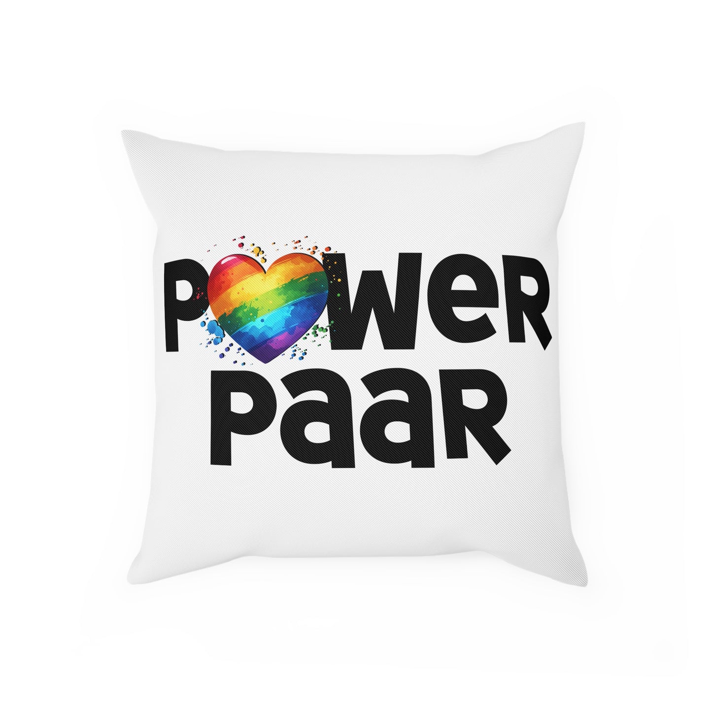 Weißes Deko Sofakissen LGBTQ+ "Power Paar"