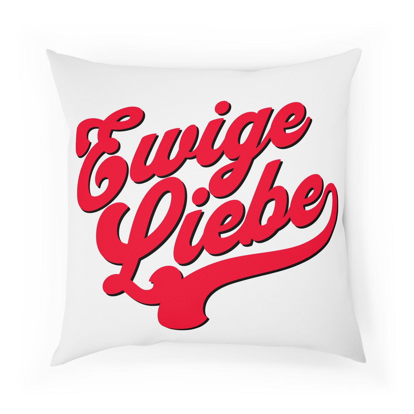 Weißes Deko Sofakissen "Ewige Liebe"  in 2 Größen