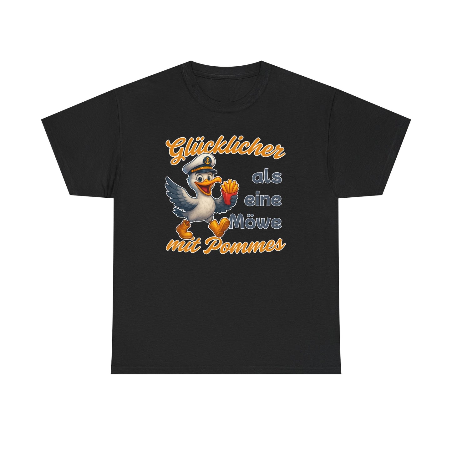 Partnerlook T-Shirt "Pommesdieb Möwe Kapitän" S-5XL