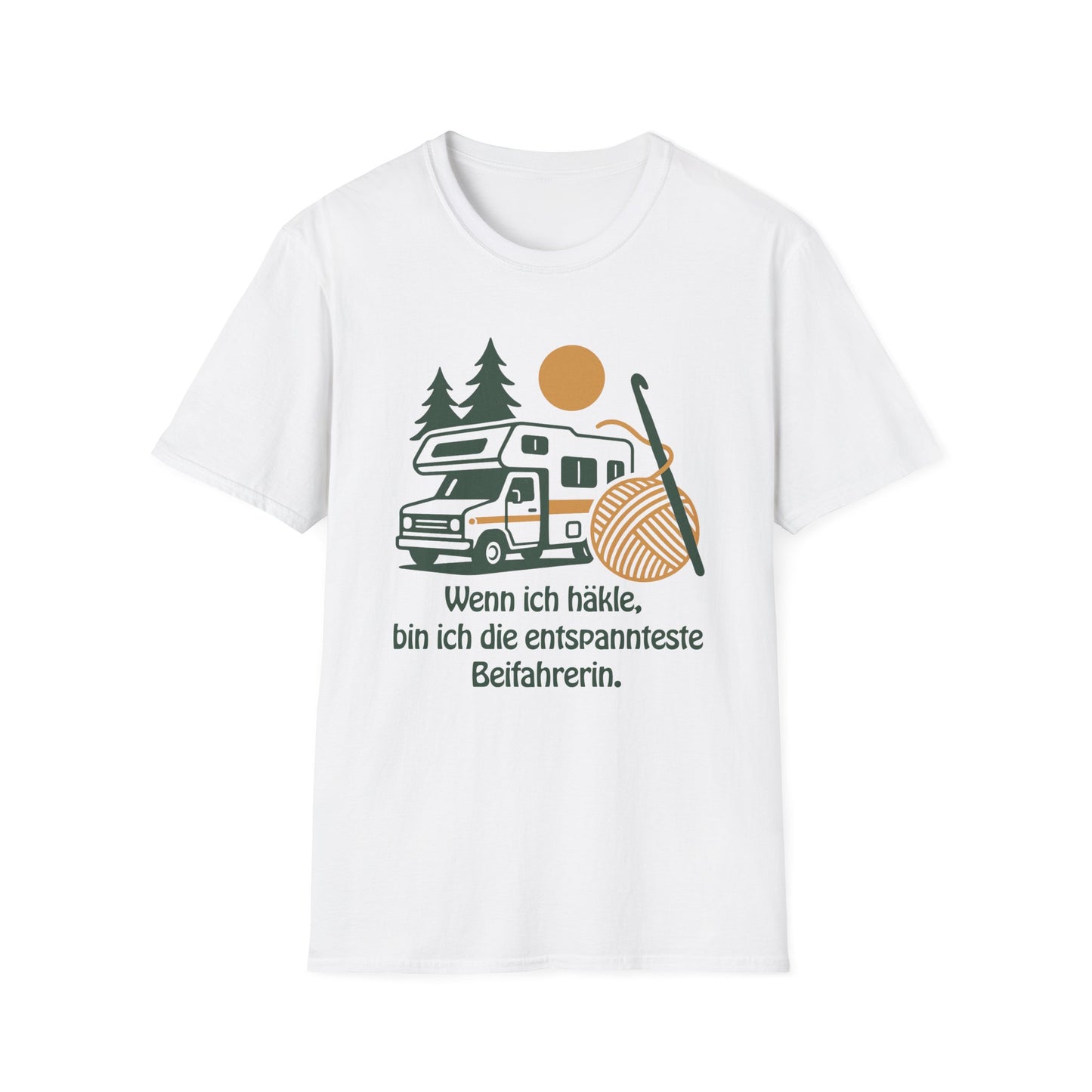 Premium T-Shirt "Wohnmobil & häkeln" S-4XL