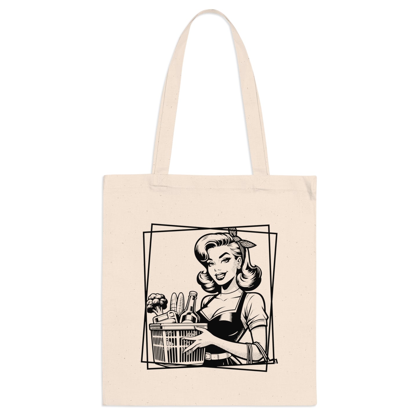 Tragetasche "Retro" aus 100% Baumwolle