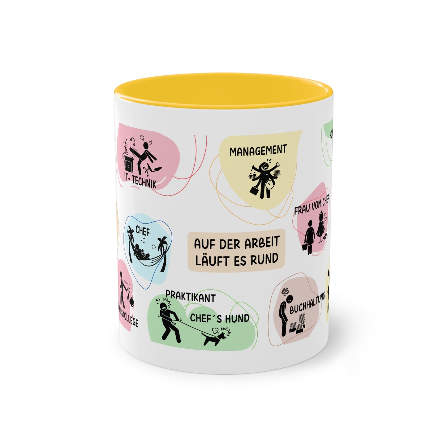 Tasse "Auf der Arbeit läuft es rund"